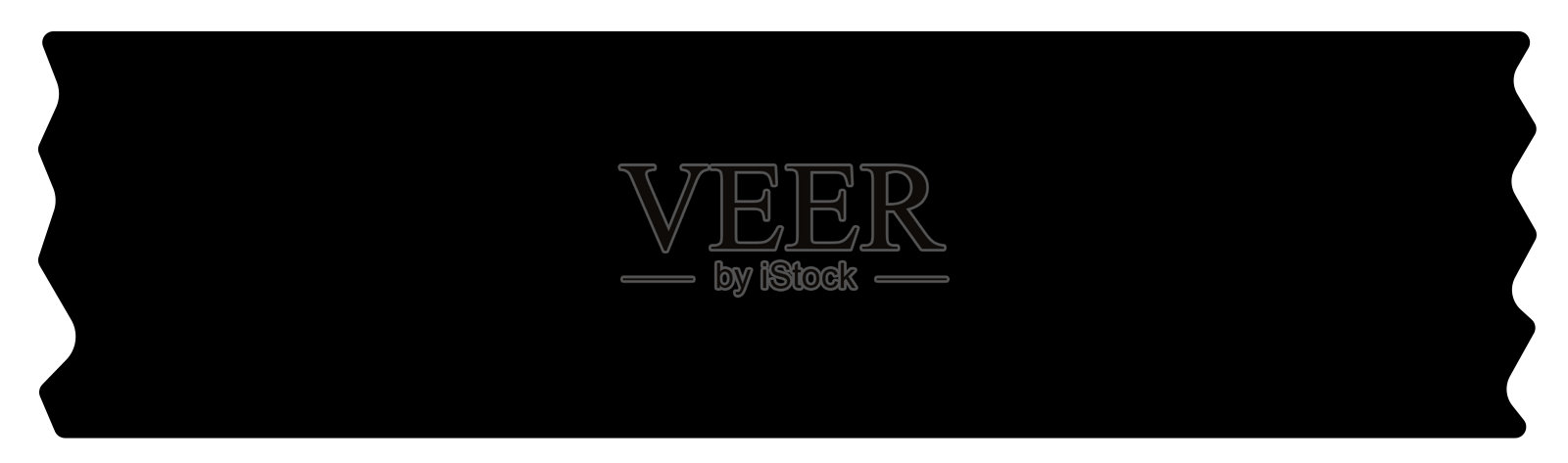 黑色washi胶带胶粘剂掩蔽矢量图标。插画图片素材