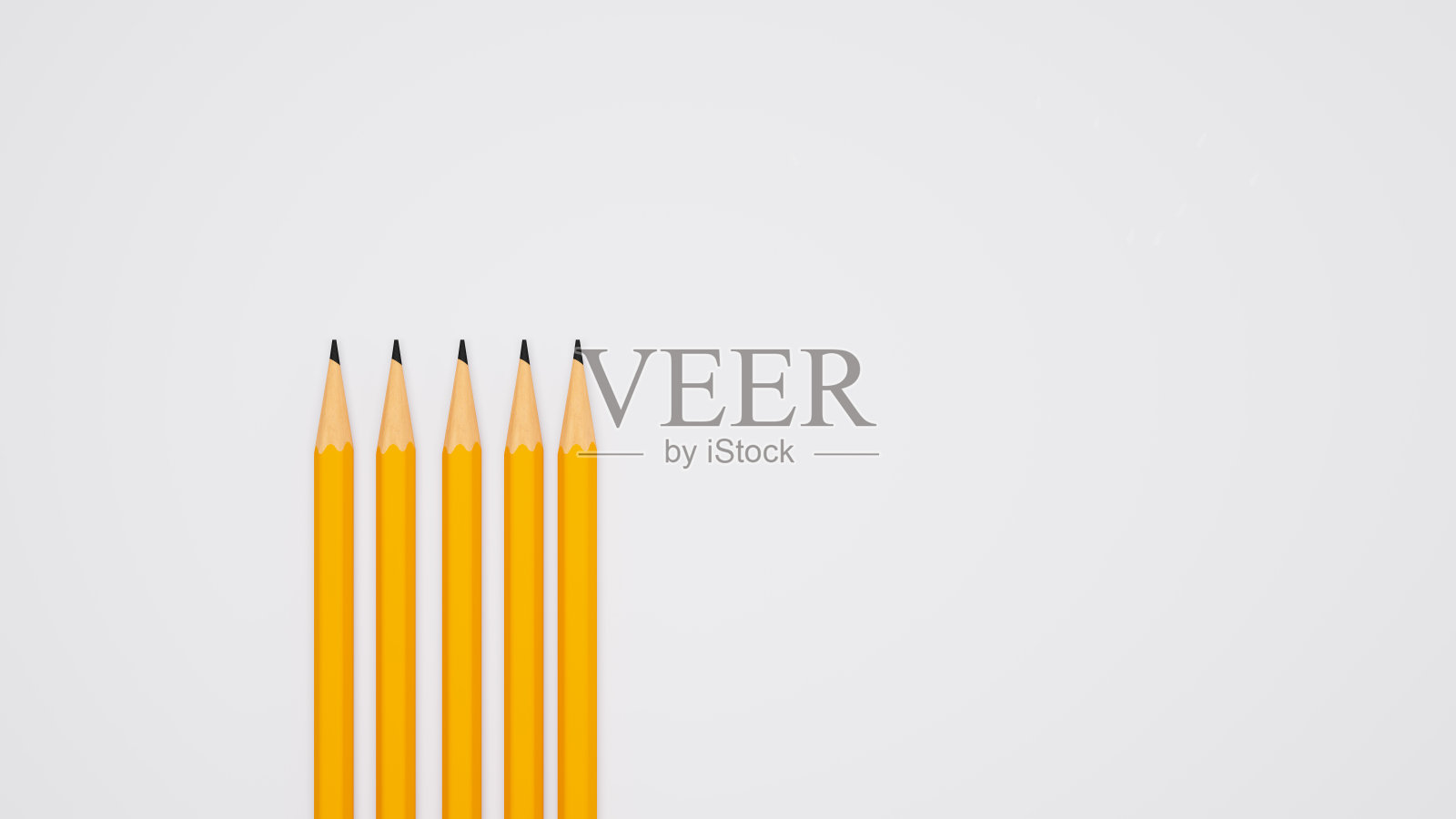 简单的铅笔在明亮的白色背景上孤立，极简主义的概念，办公室和学校背景，孤立的铅笔照片摄影图片