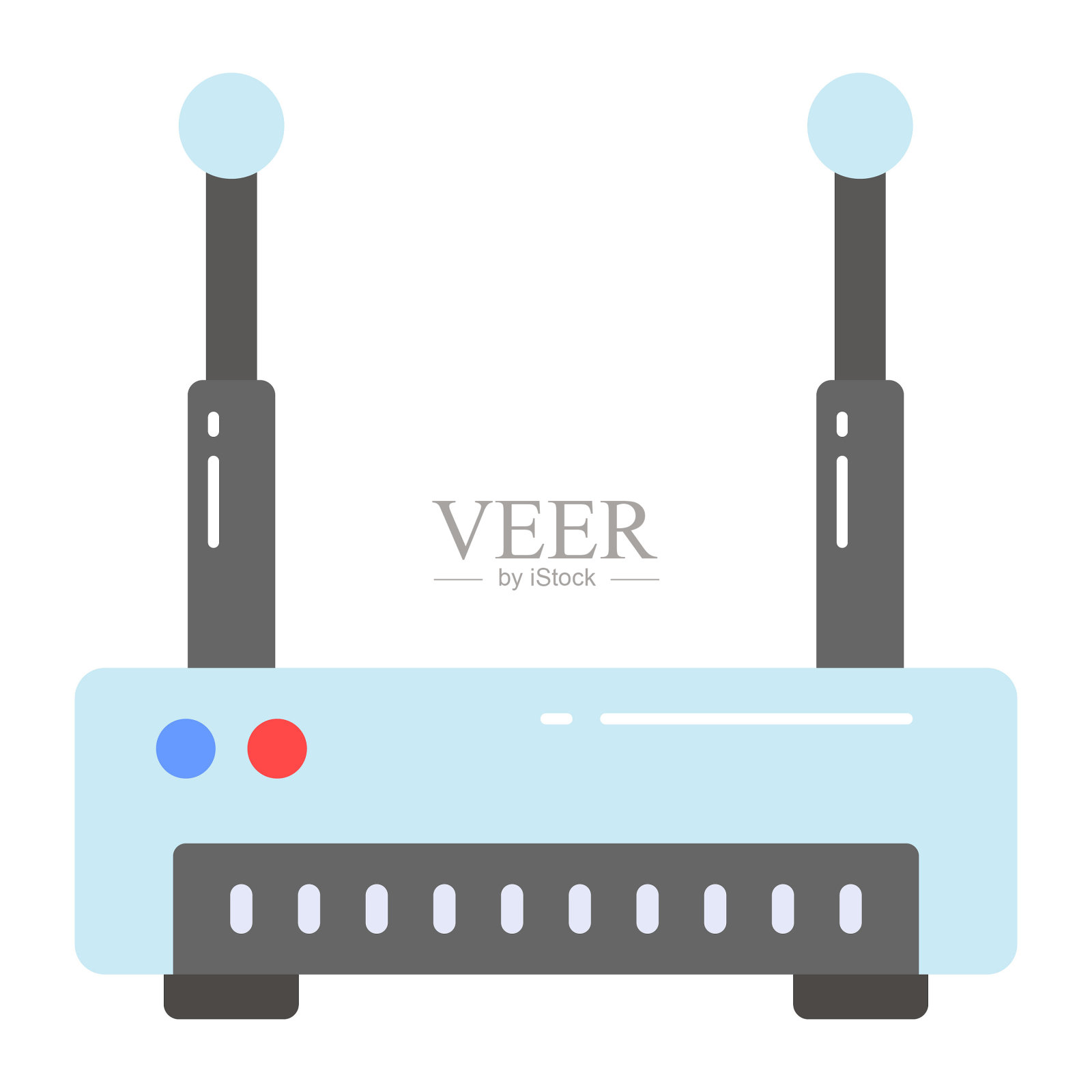 精心设计的wifi路由器图标，无线wifi路由器矢量插画图片素材