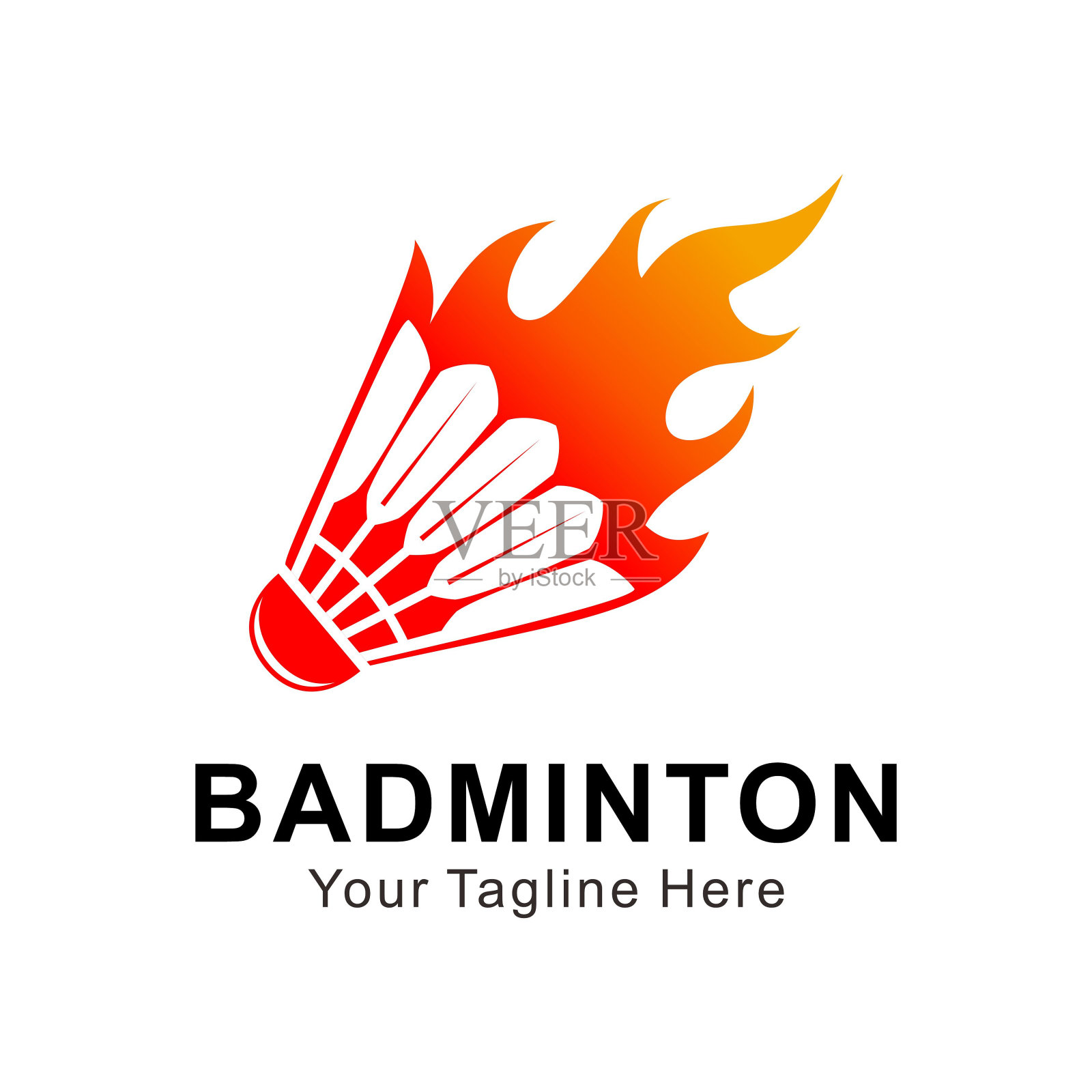 羽毛球羽毛球标志插画图片素材