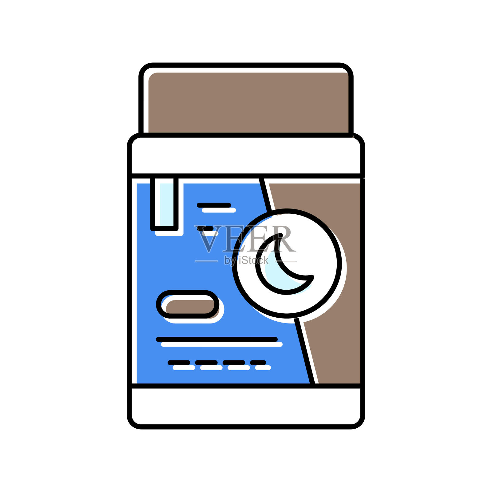 晚霜产品颜色图标矢量说明插画图片素材