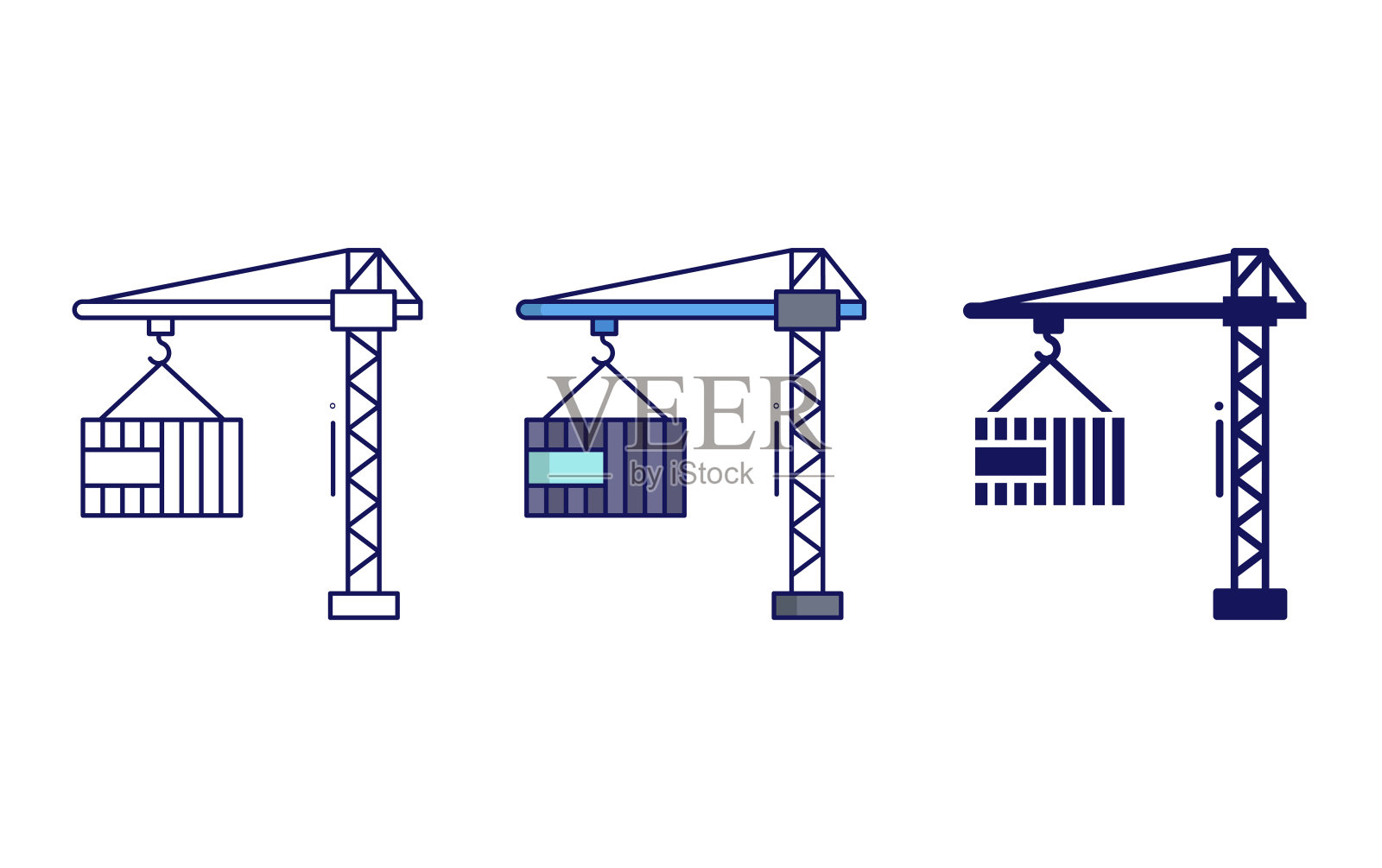 集装箱图标插画图片素材