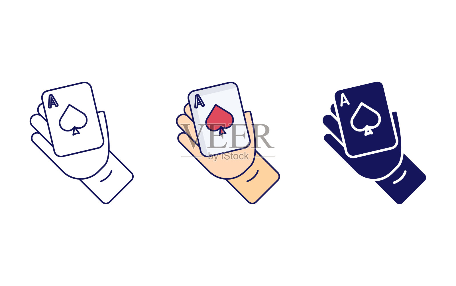 纸牌游戏图标插画图片素材