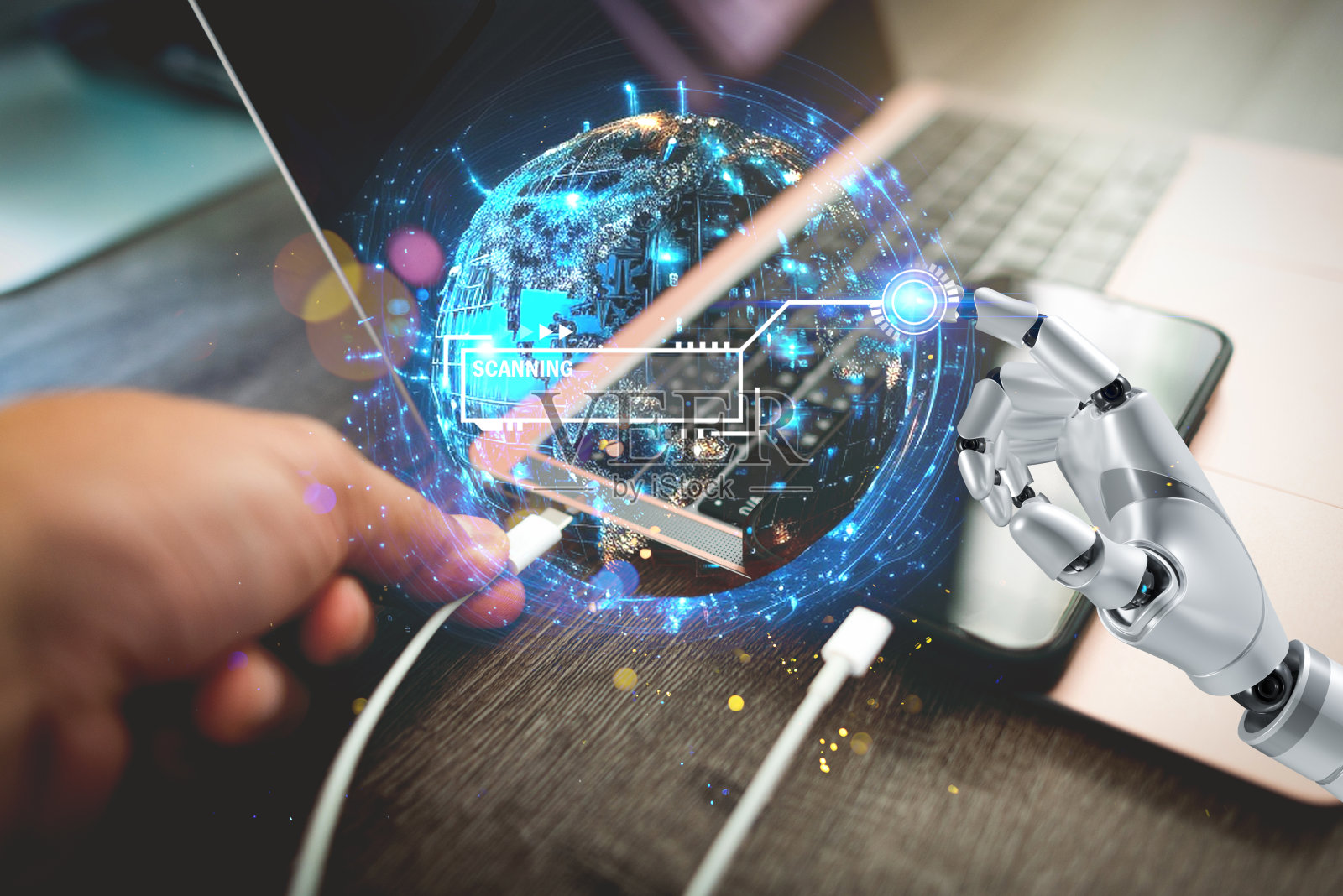 用AI控制互联网系统的安全照片摄影图片