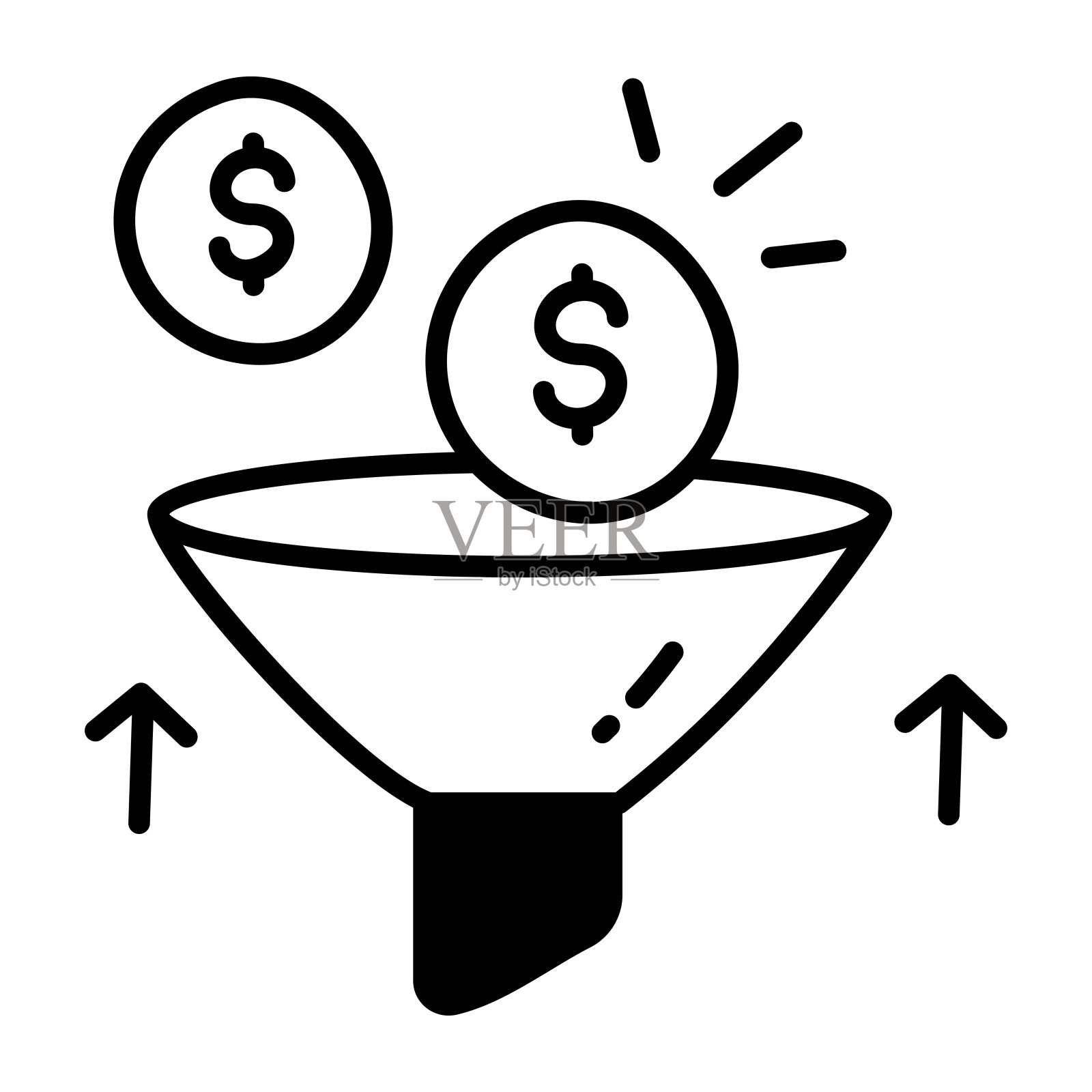 销售漏斗插画图片素材