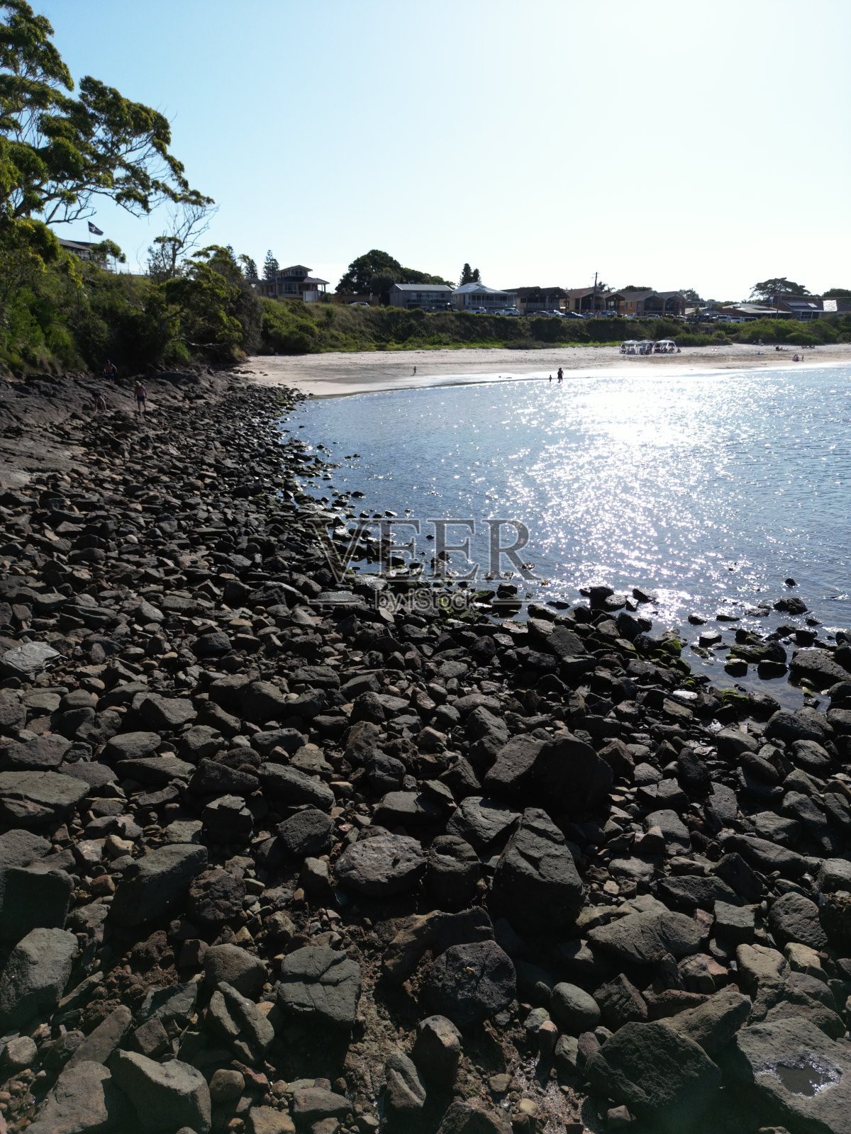 纳尔逊湾海滩景观航拍照片摄影图片