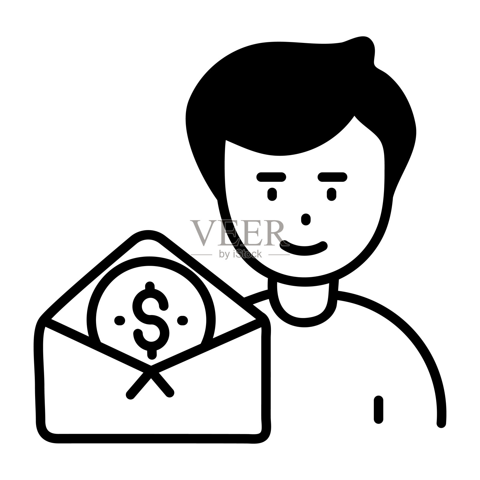 个人工资插画图片素材