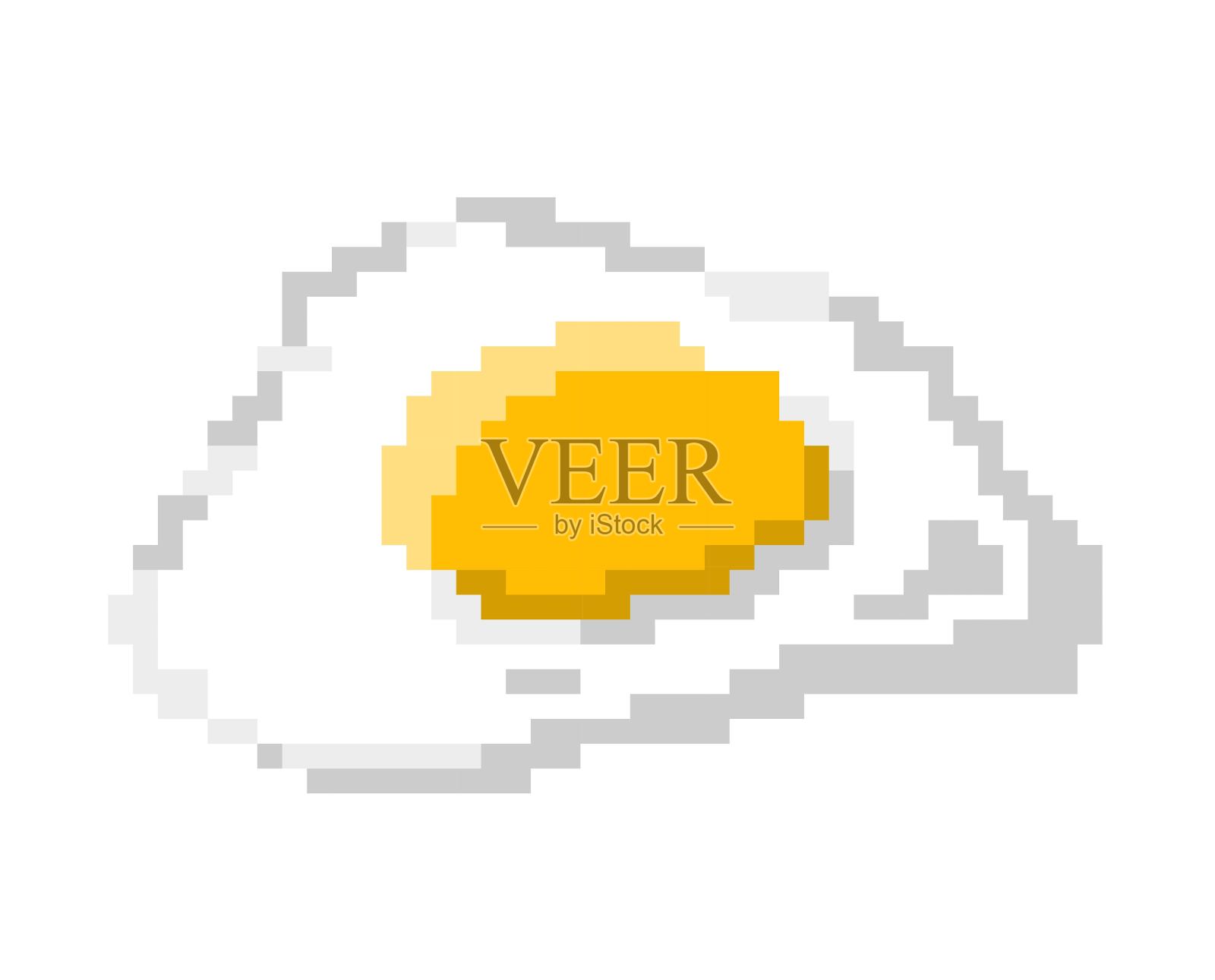 可爱的煎蛋插画图片素材