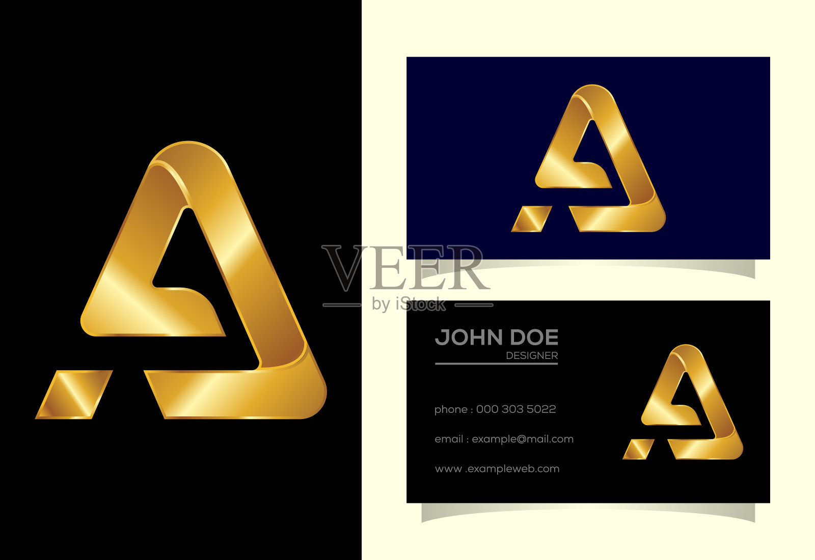 首字母字母A，标志设计模板插画图片素材