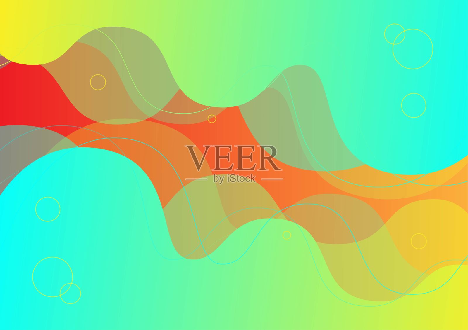 蓝黄色波背景矢量图。摘要光滑的蓝色黄色波浪背景插画图片素材