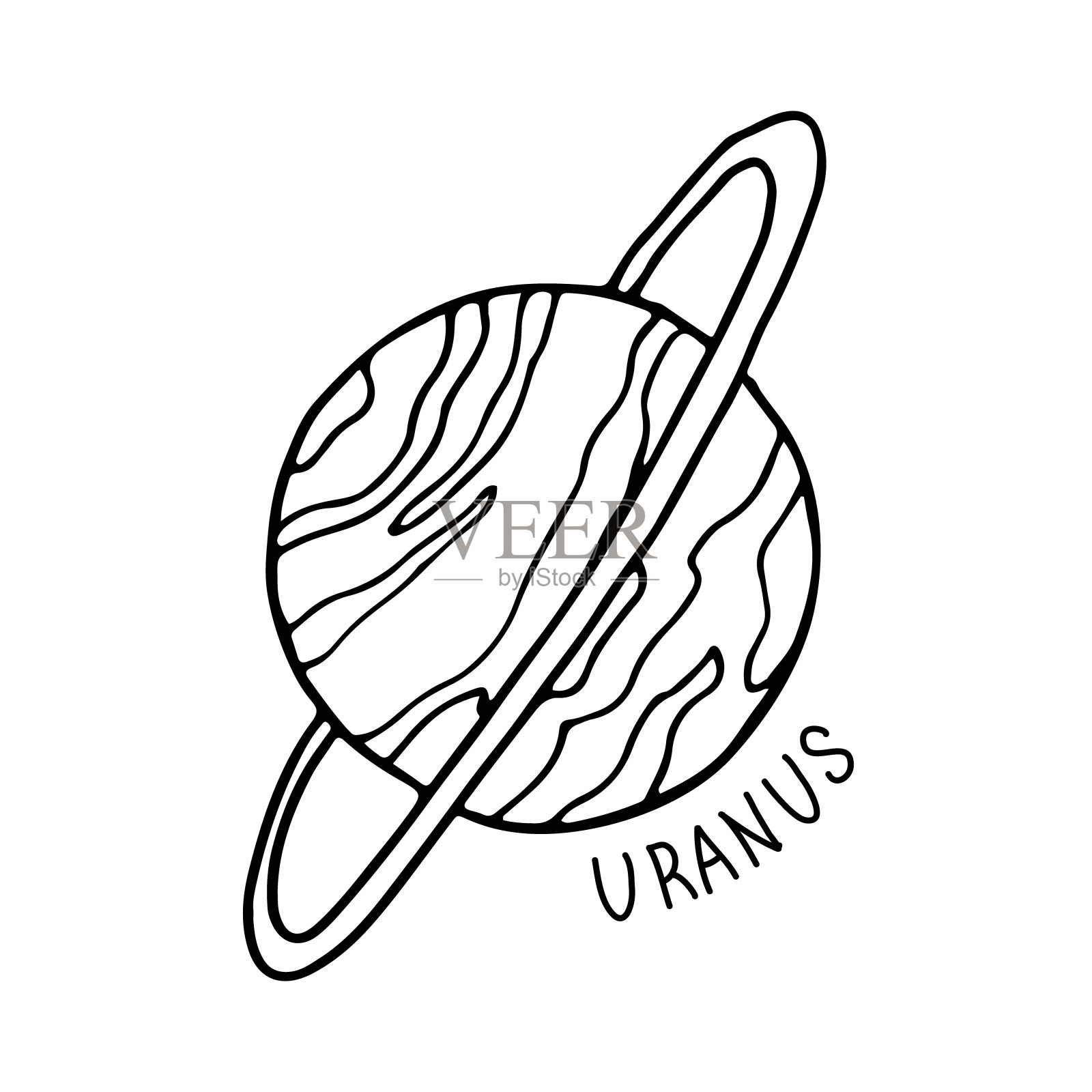 行星、恒星围绕太阳运行的空间矢量插画图片素材