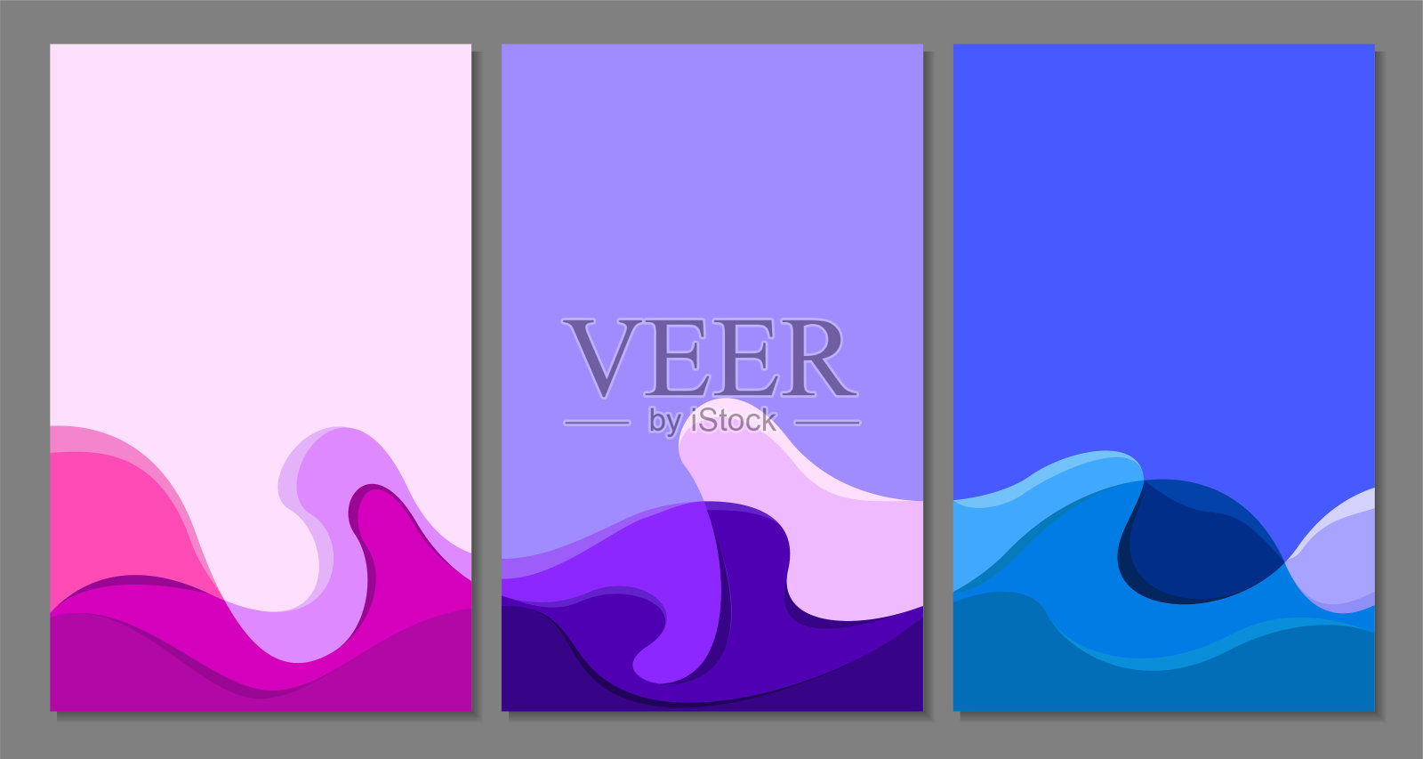 矢量彩色抽象流体和液体背景现代极简夏季插画图片素材