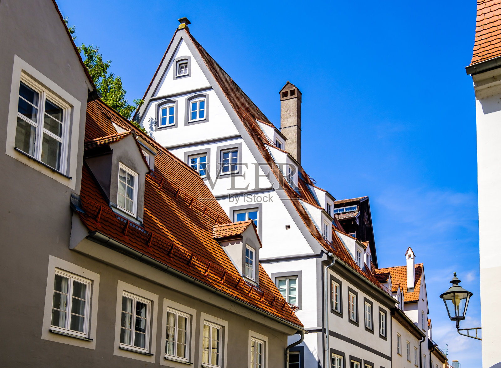 巴伐利亚州著名的奥格斯堡老城照片摄影图片