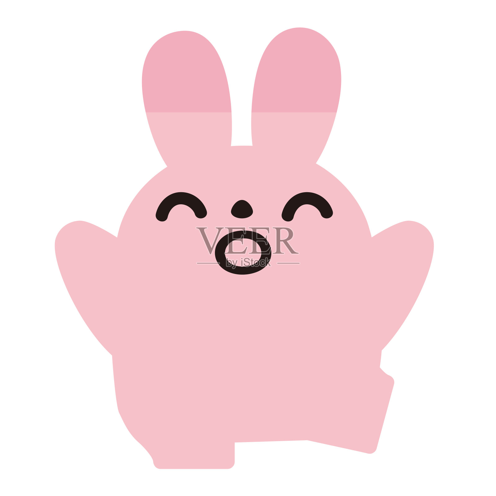 剪贴艺术的rabbit_smile_legs_raised设计元素图片