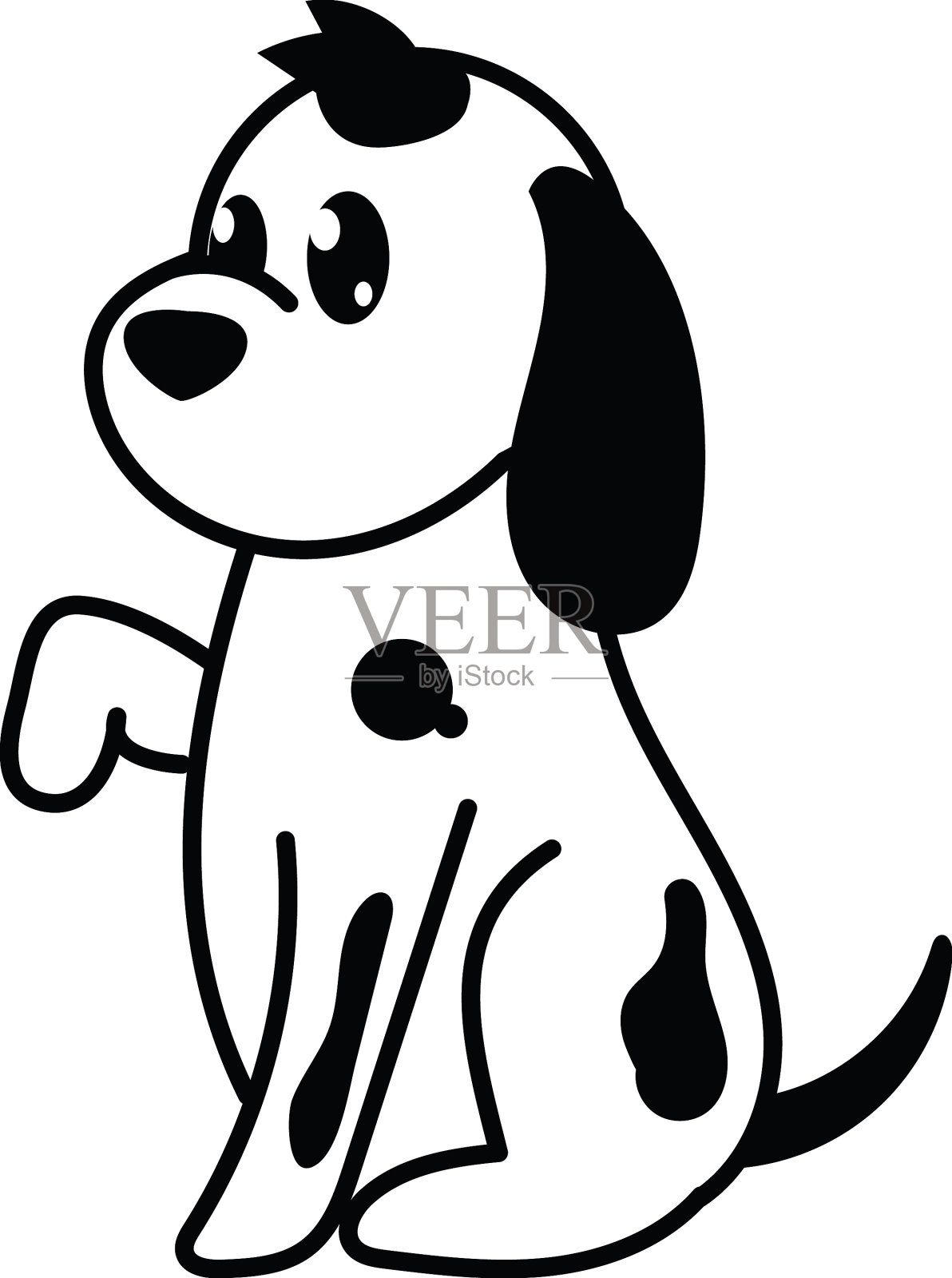 达尔马提亚动物色素设计元素图片