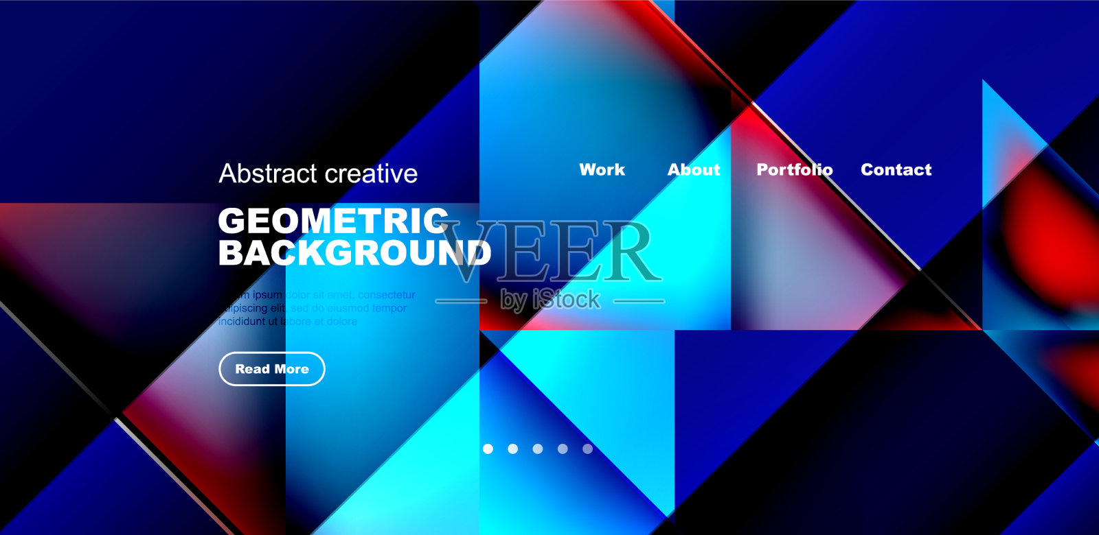 动态三角形设计与流体梯度颜色插画图片素材