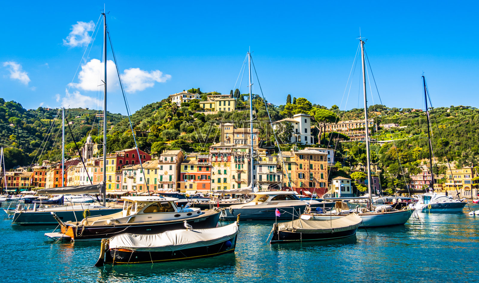 意大利的波托菲诺老城和港口照片摄影图片