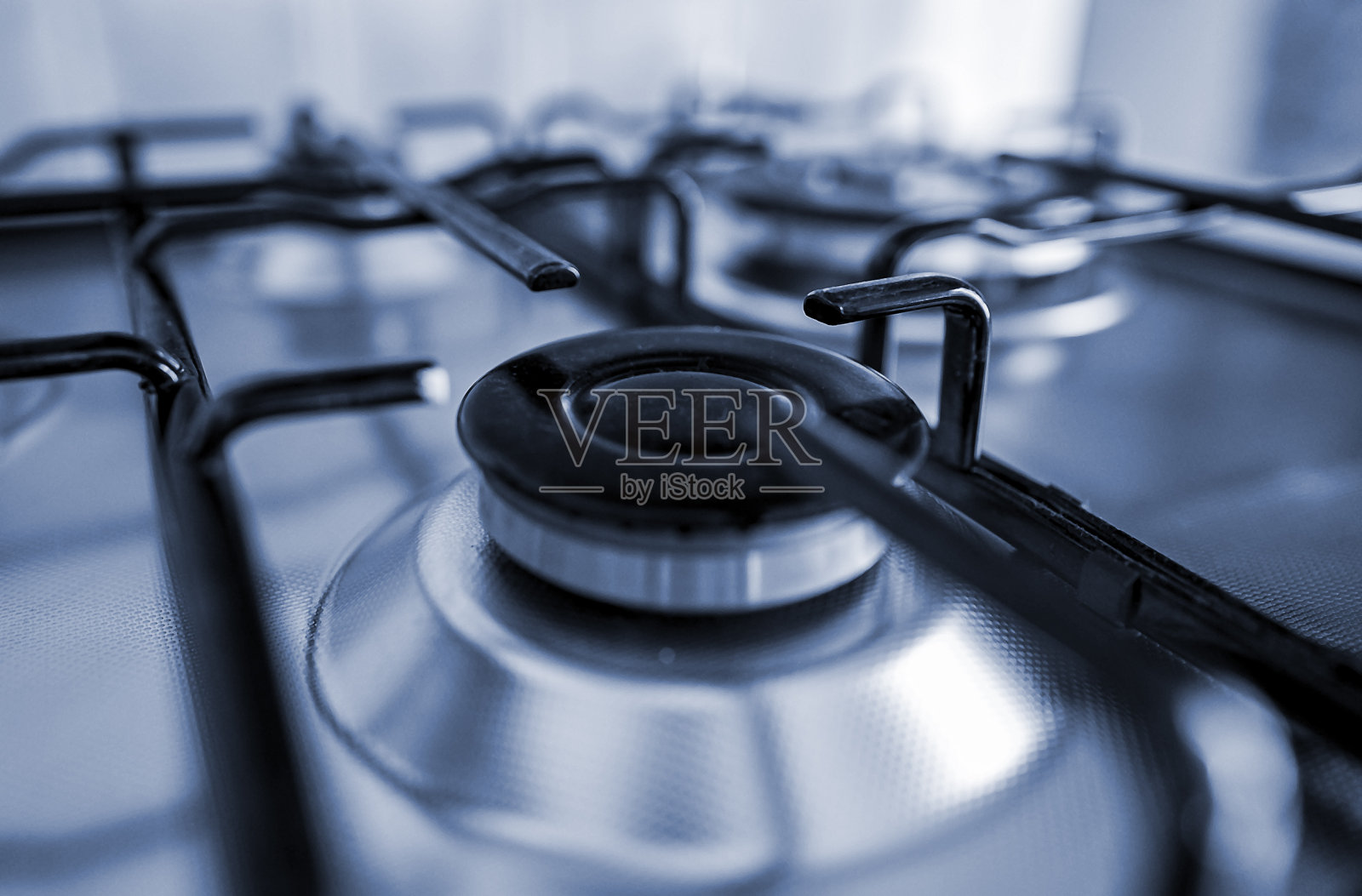 厨房里的煤气炉。照片摄影图片