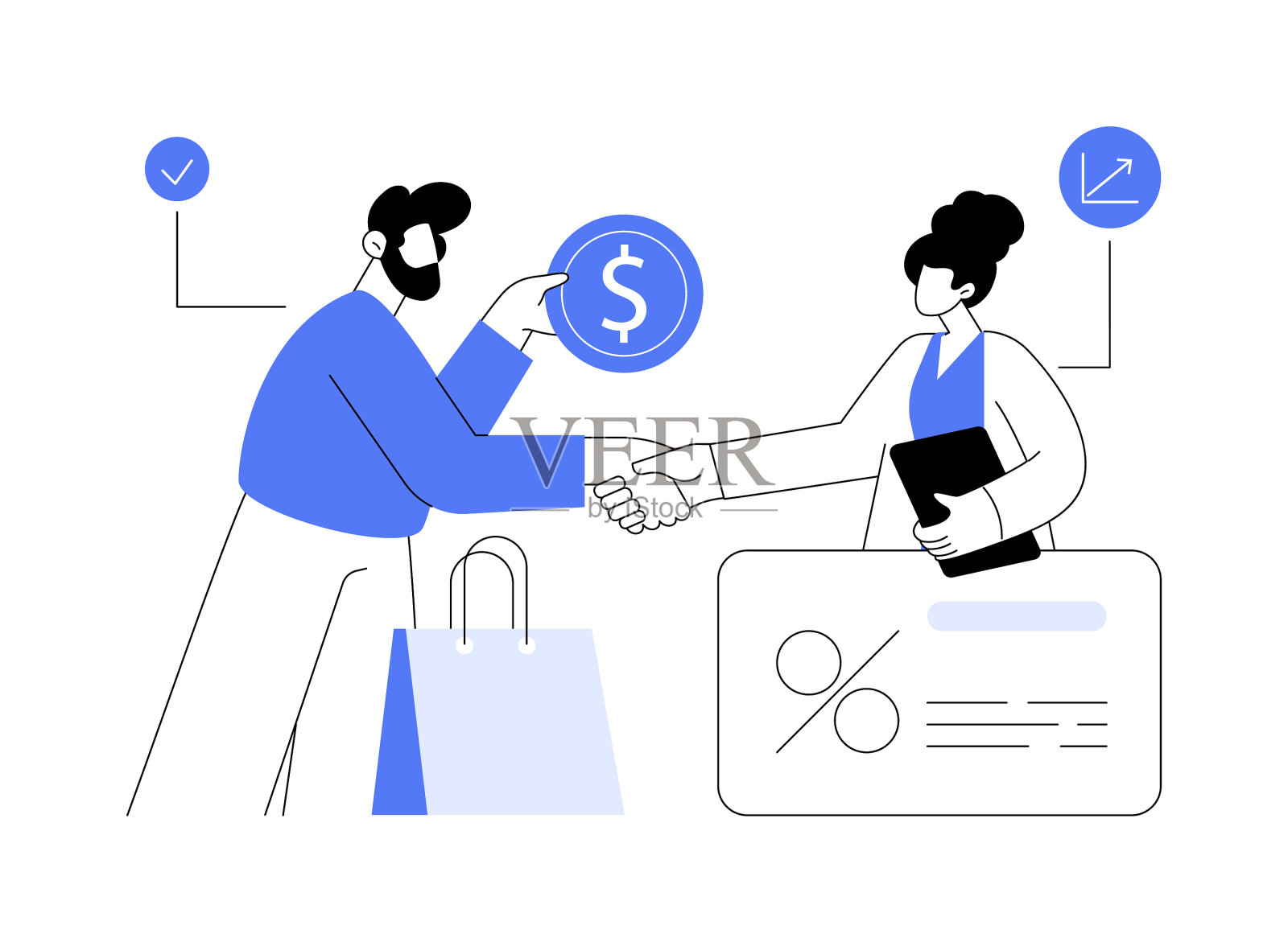 个性化销售抽象概念设计元素图片