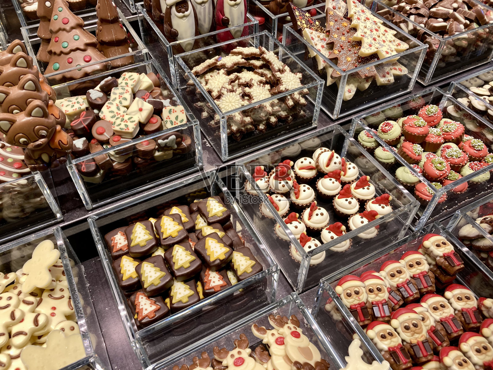 西班牙 - 巴塞罗那 - 梅尔卡特德拉波盖里亚 - 圣诞巧克力照片摄影图片