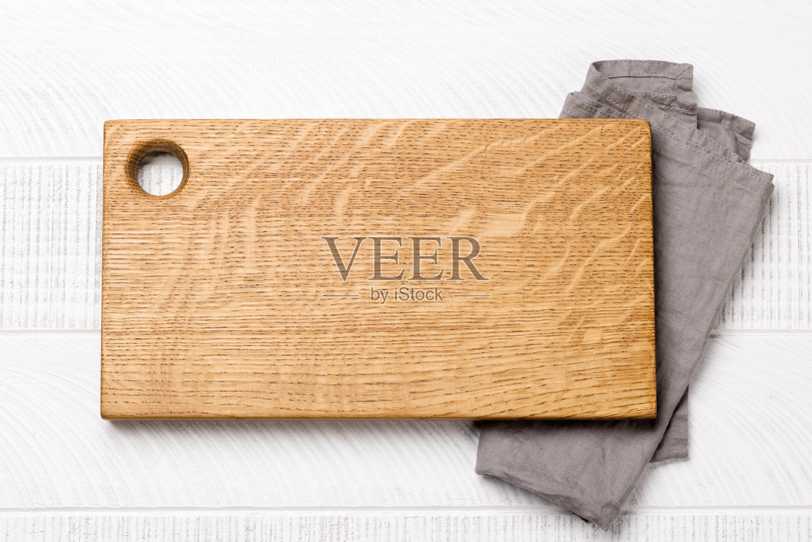 木制砧板和厨房毛巾照片摄影图片