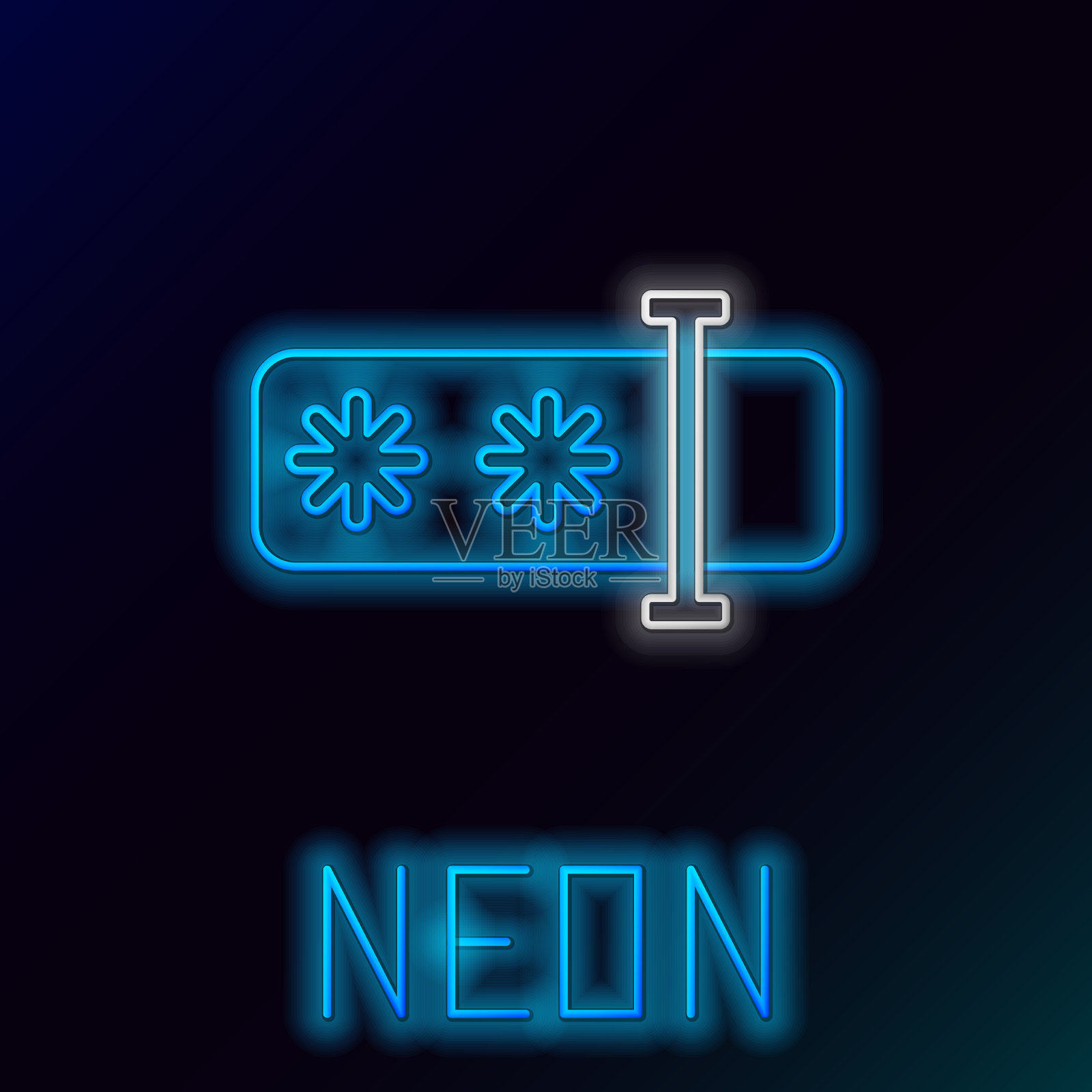 发光霓虹灯线密码保护安全插画图片素材