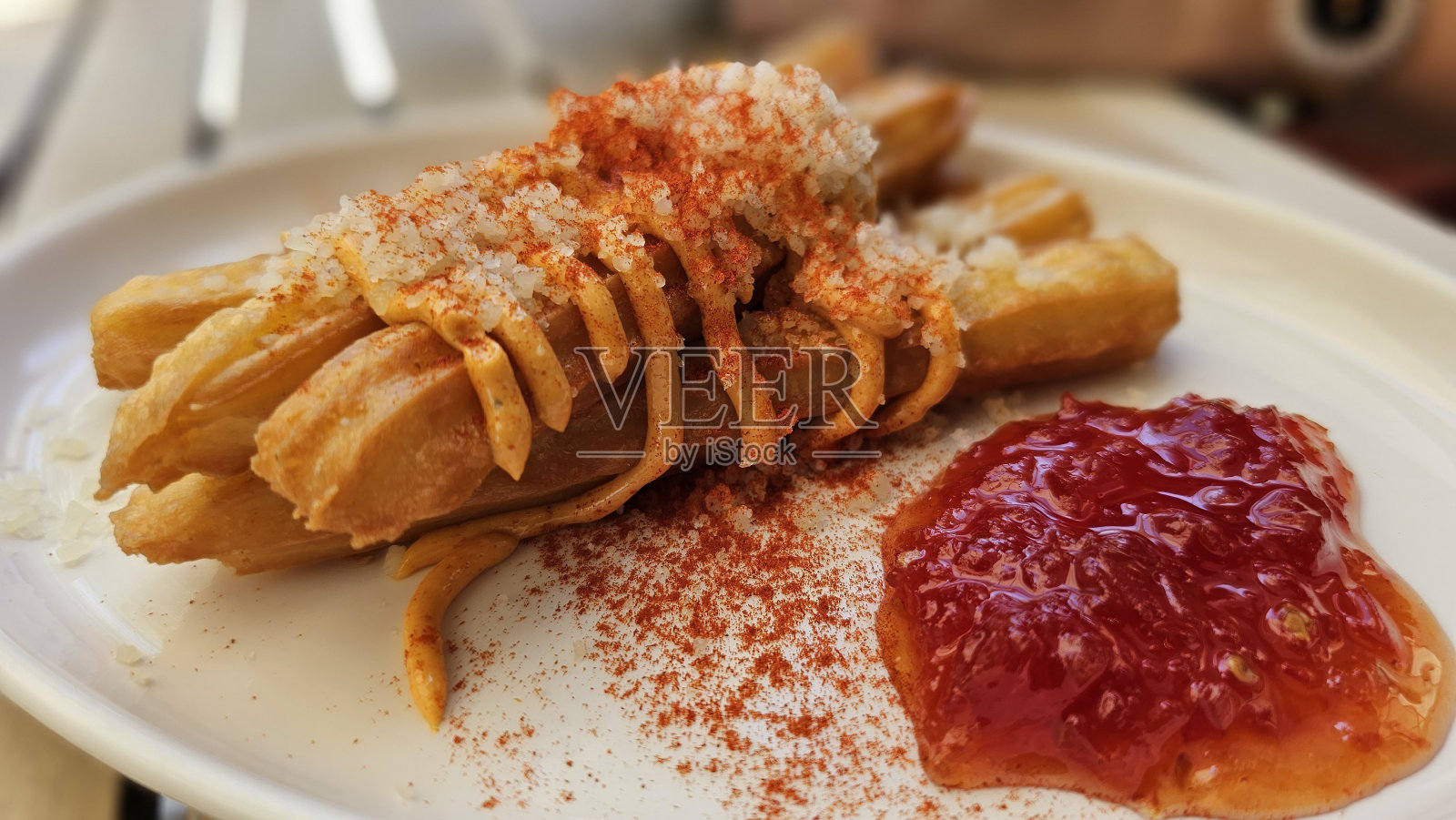 现代澳大利亚西班牙小吃餐厅菜油条照片摄影图片