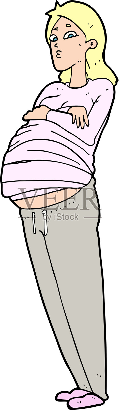 卡通孕妇设计元素图片