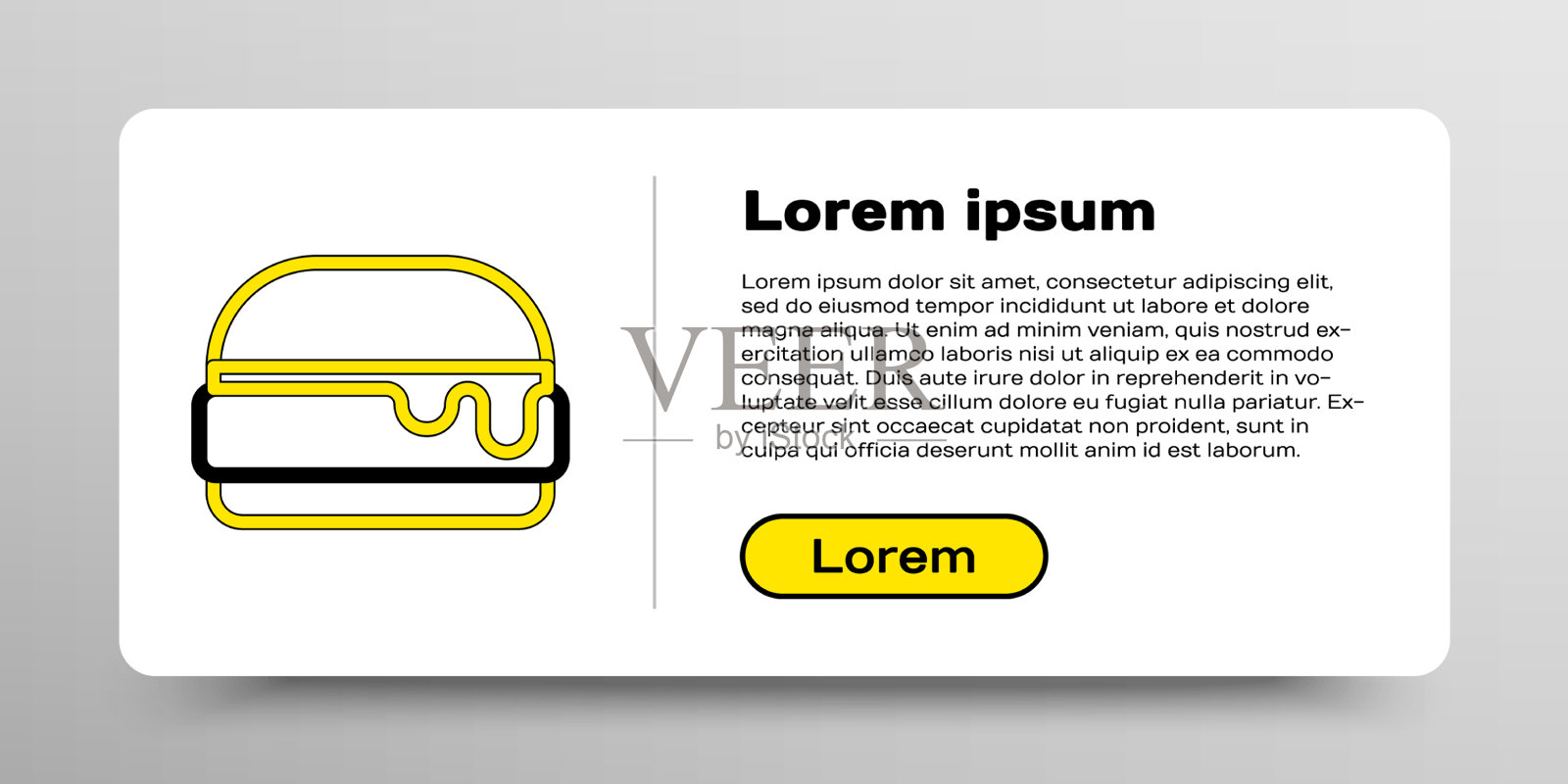 线汉堡图标孤立的白色背景插画图片素材