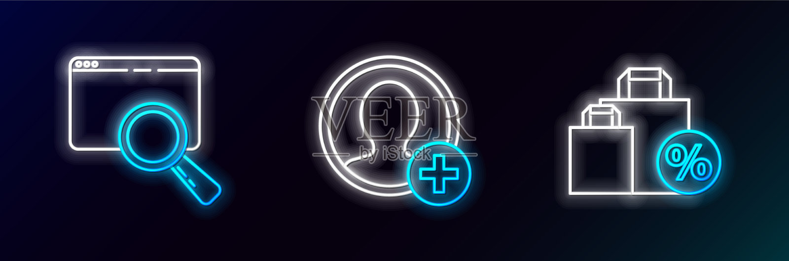 设置行购物袋折扣搜索浏览器图标素材