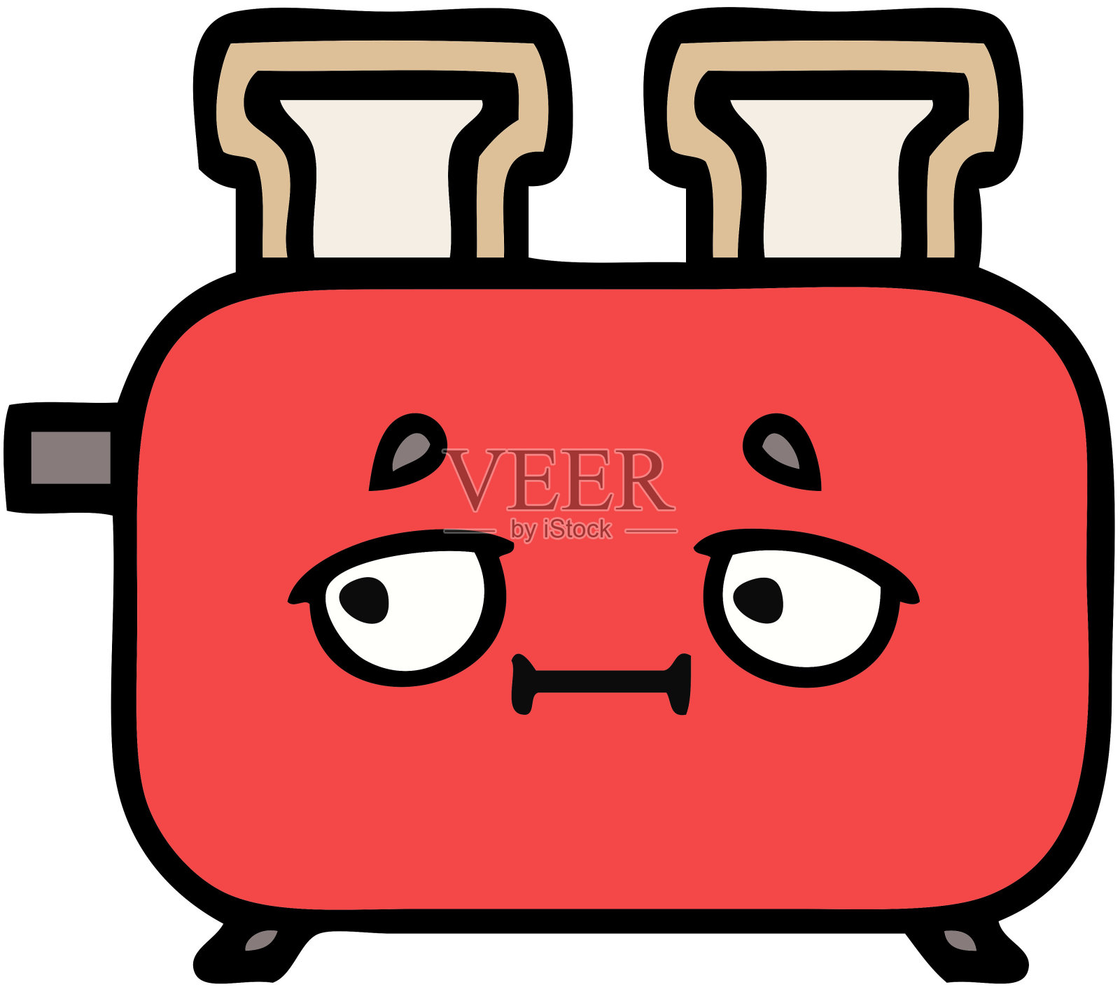 可爱的卡通烤面包机设计元素图片