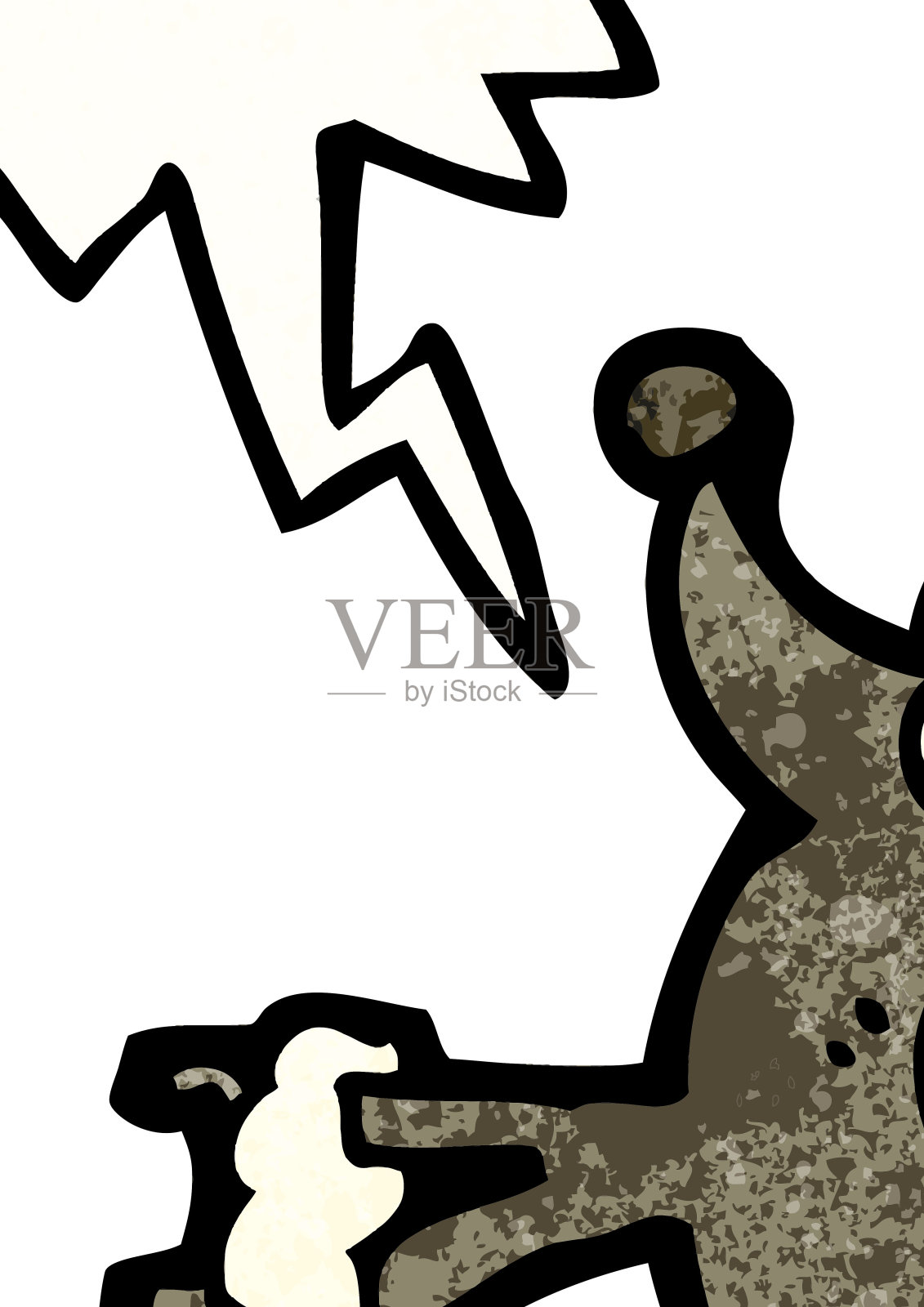 卡通吠贵宾犬插画图片素材