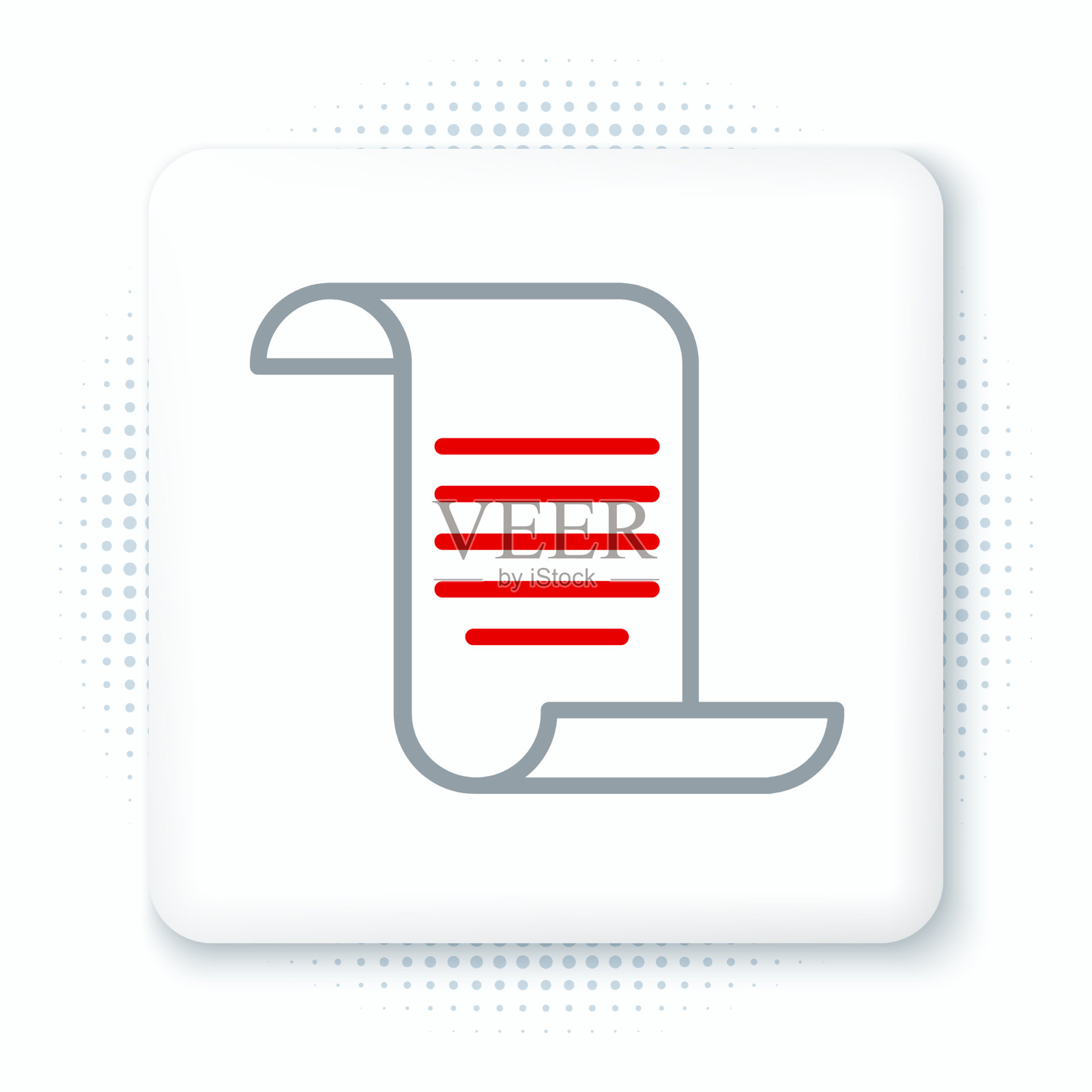 白色隔离屏蔽图标的行文档插画图片素材