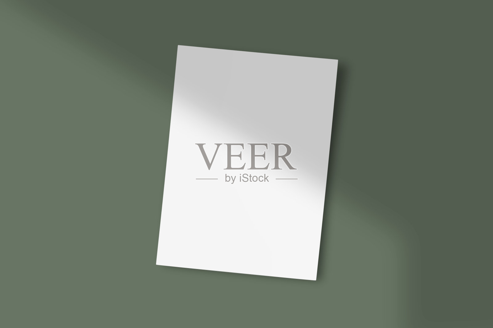 逼真的俯视图封面肖像A4或A5杂志或小册子小册子文具和品牌。模型模板与孤立的光阴影叠加。3D渲染放置您的设计。照片摄影图片