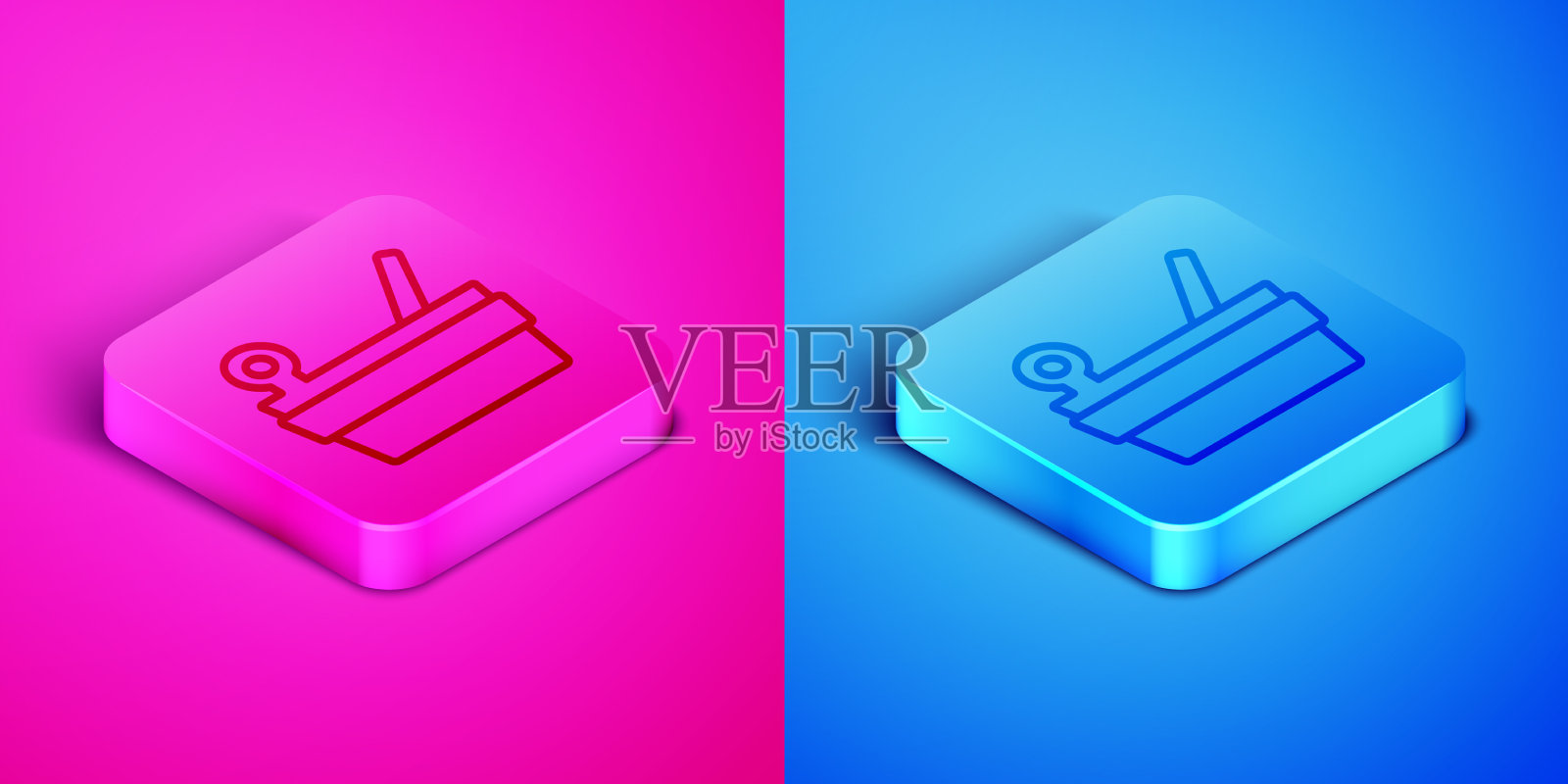 等距线桑拿桶和勺子图标图标素材