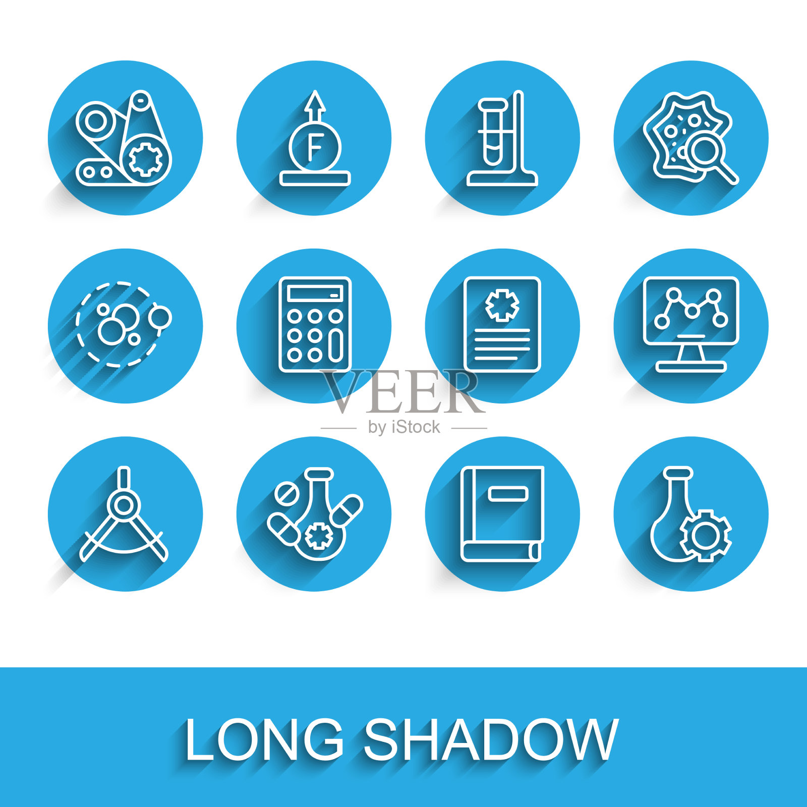 设置线描指南针药丸定时图标素材