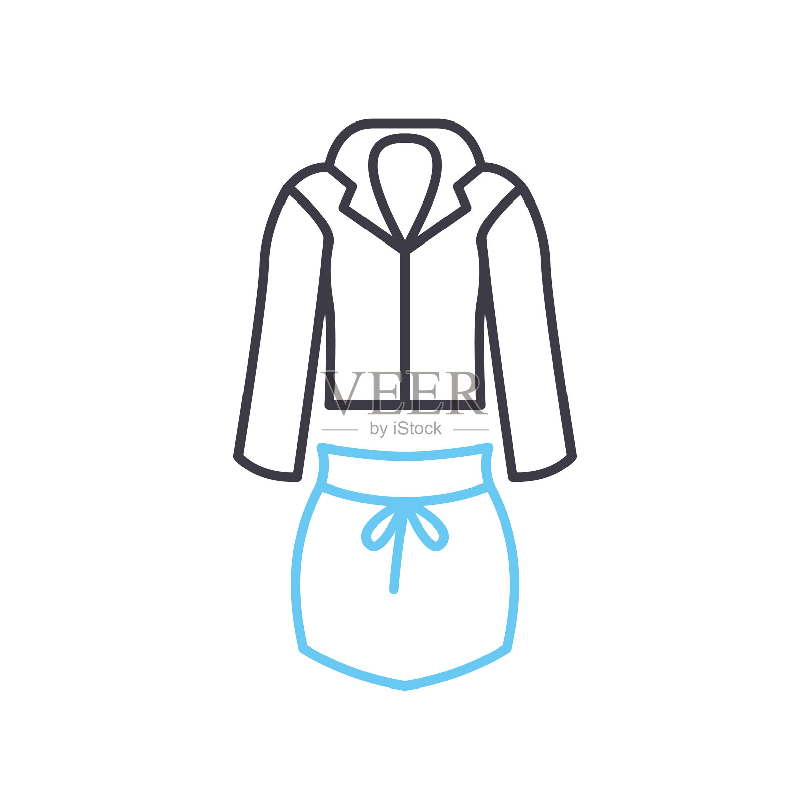 休闲装线图标，轮廓符号，矢量插图，概念标志插画图片素材