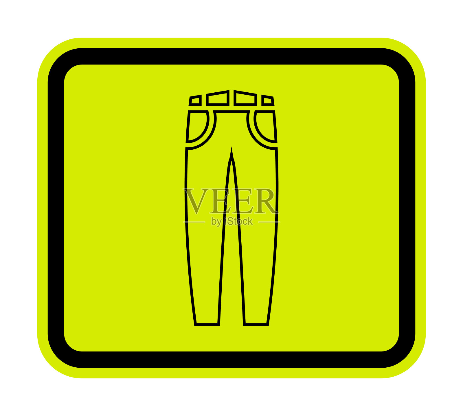 牛仔裤矢量图标隔离在白色背景上插画图片素材