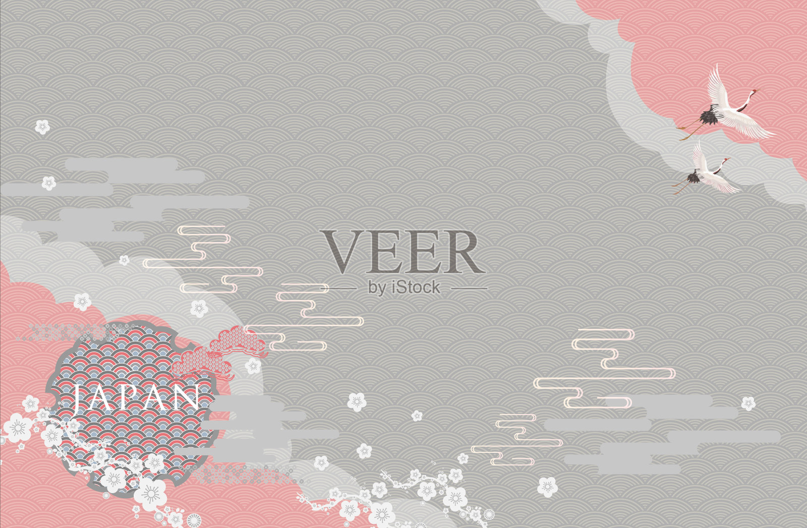 现代日本图案背景设计插画图片素材