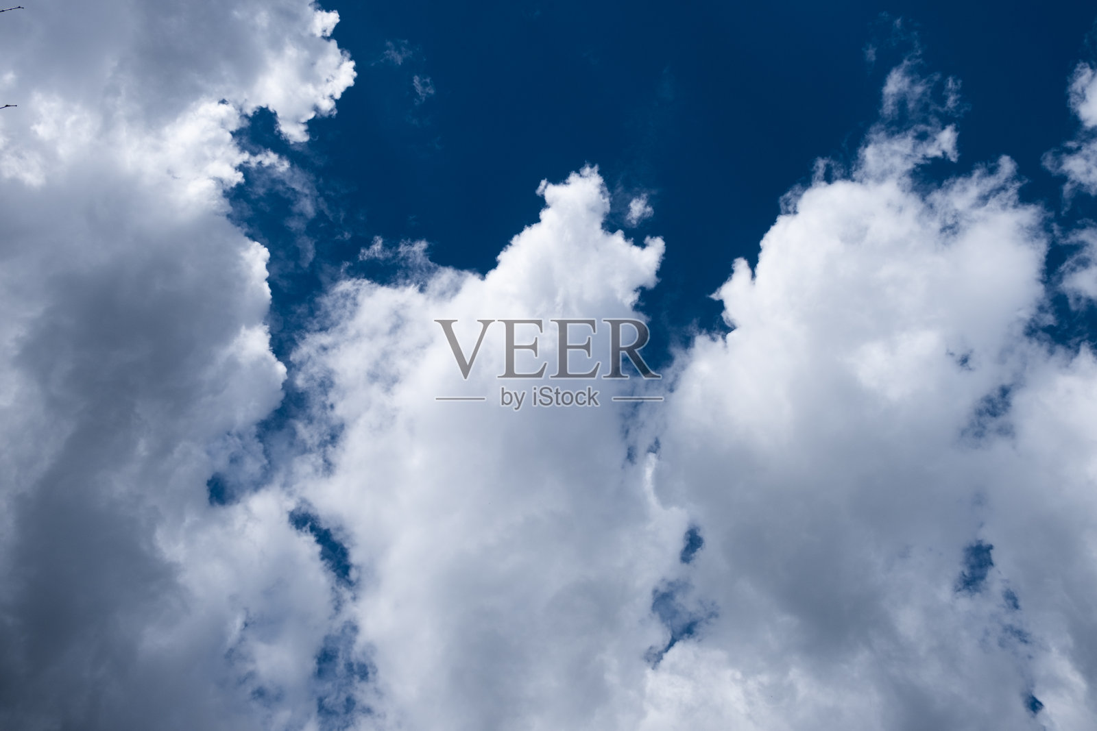 蓝天白积云照片摄影图片