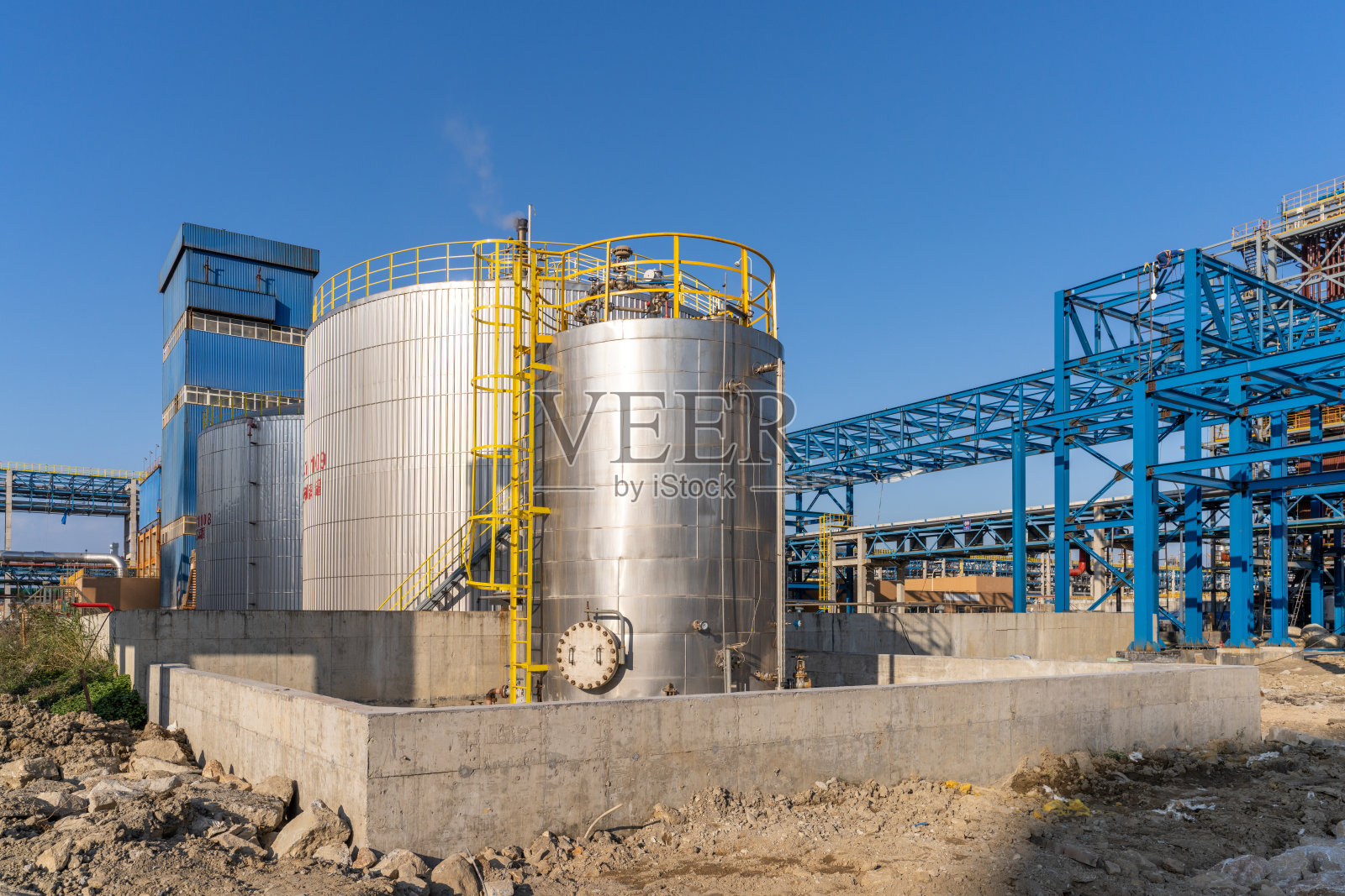 化工厂管道及厂房设备照片摄影图片