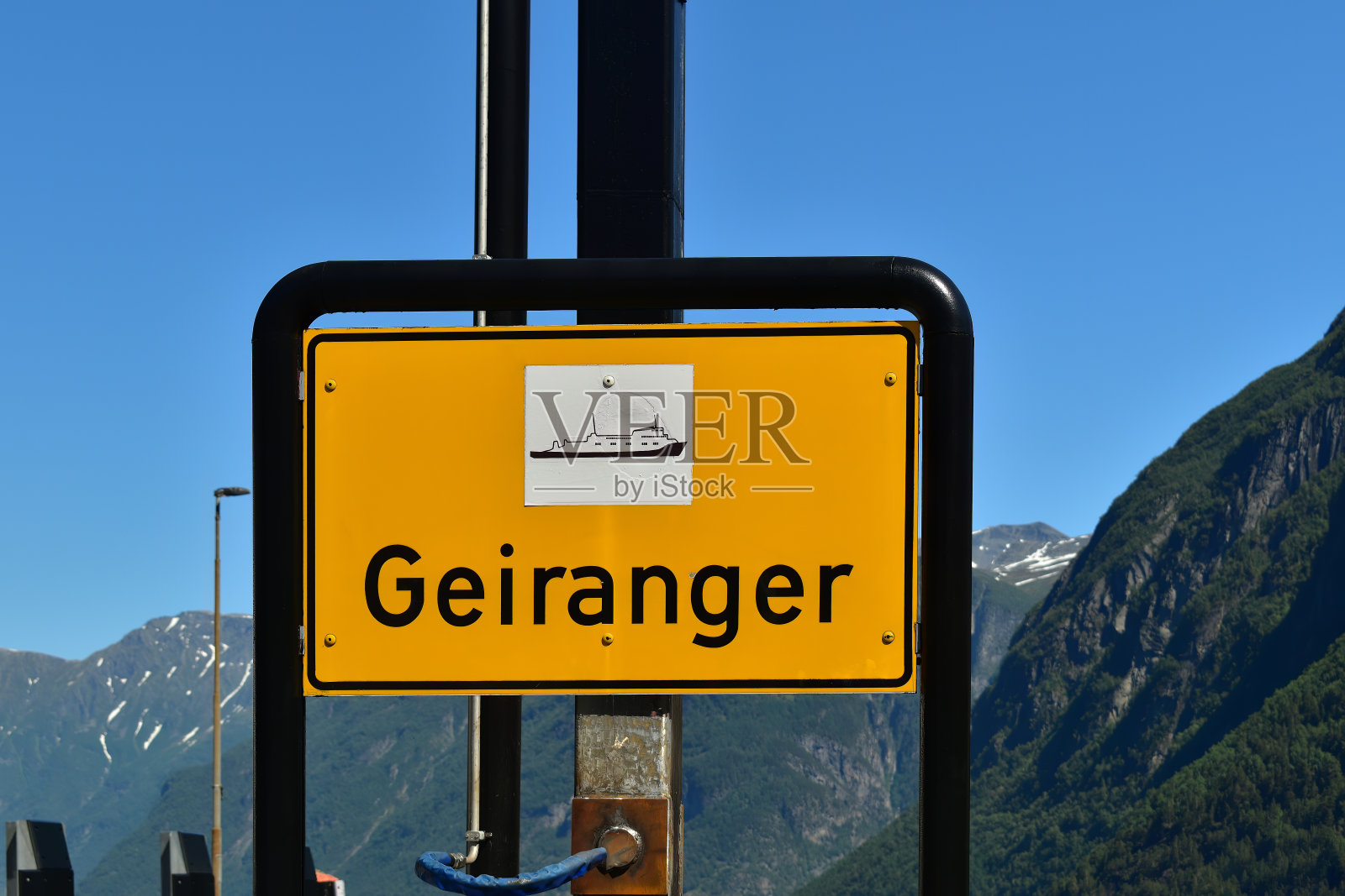 Geirangerfjord观光游轮标志照片摄影图片