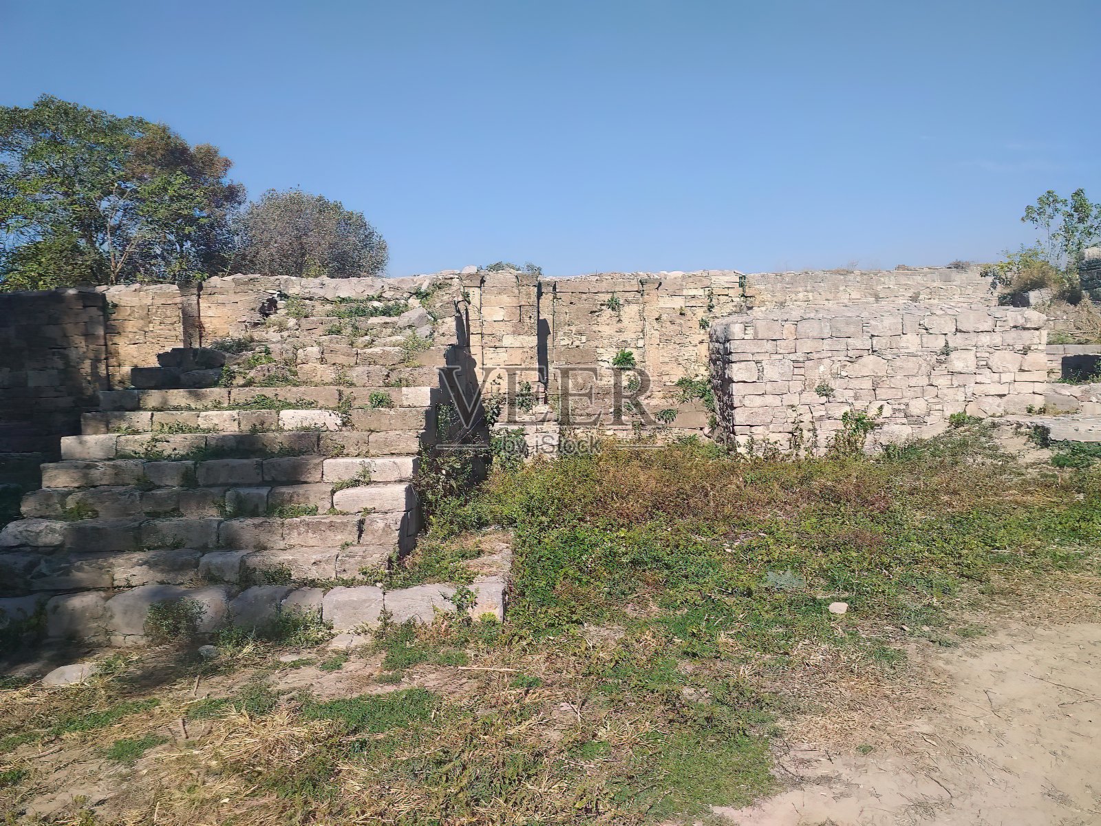 巴基斯坦塔克西拉Dharmarajika的古代遗迹照片摄影图片