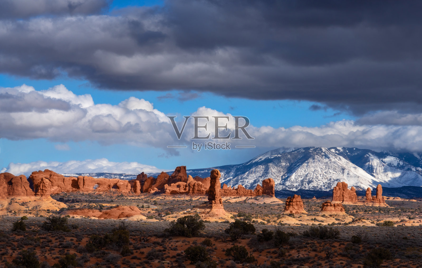 拱门国家公园全景。照片摄影图片