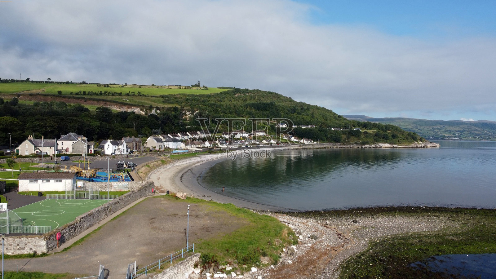 北爱尔兰安特里姆郡的格伦姆湾照片摄影图片