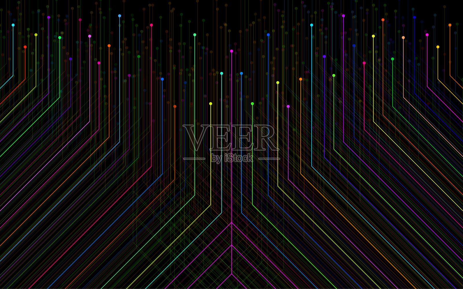 抽象的背景与连接的线和点。工艺几何图形插画图片素材