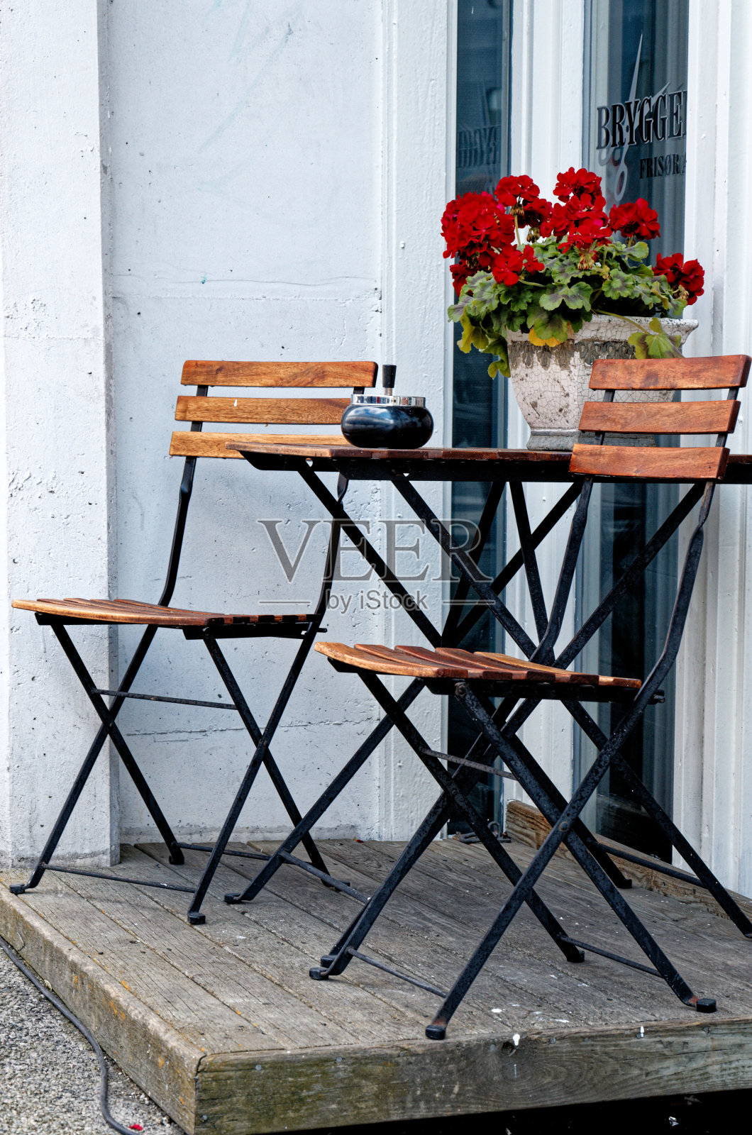 花装饰在Gamle Stavanger -挪威照片摄影图片