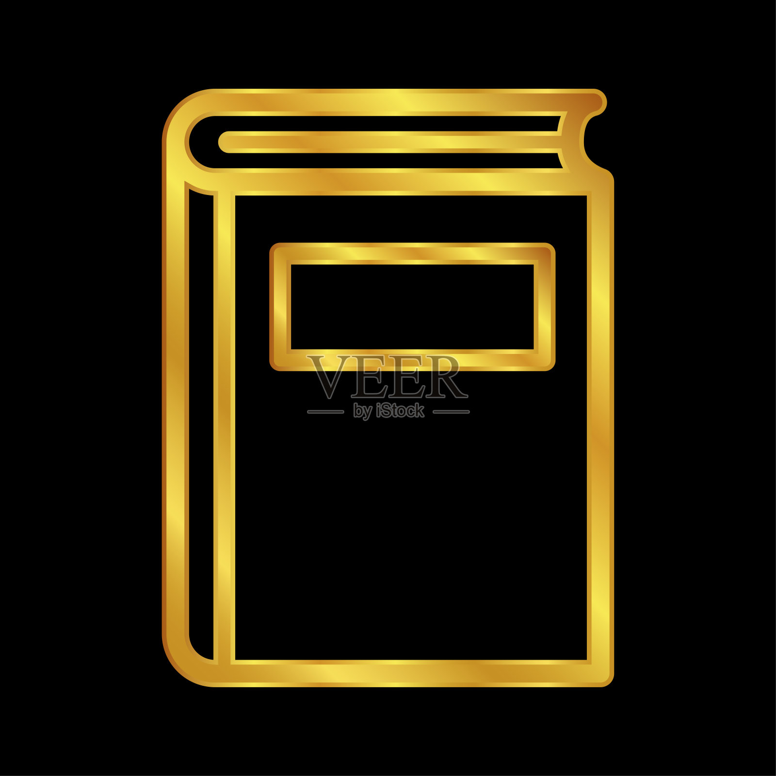 金色的书图标插画图片素材