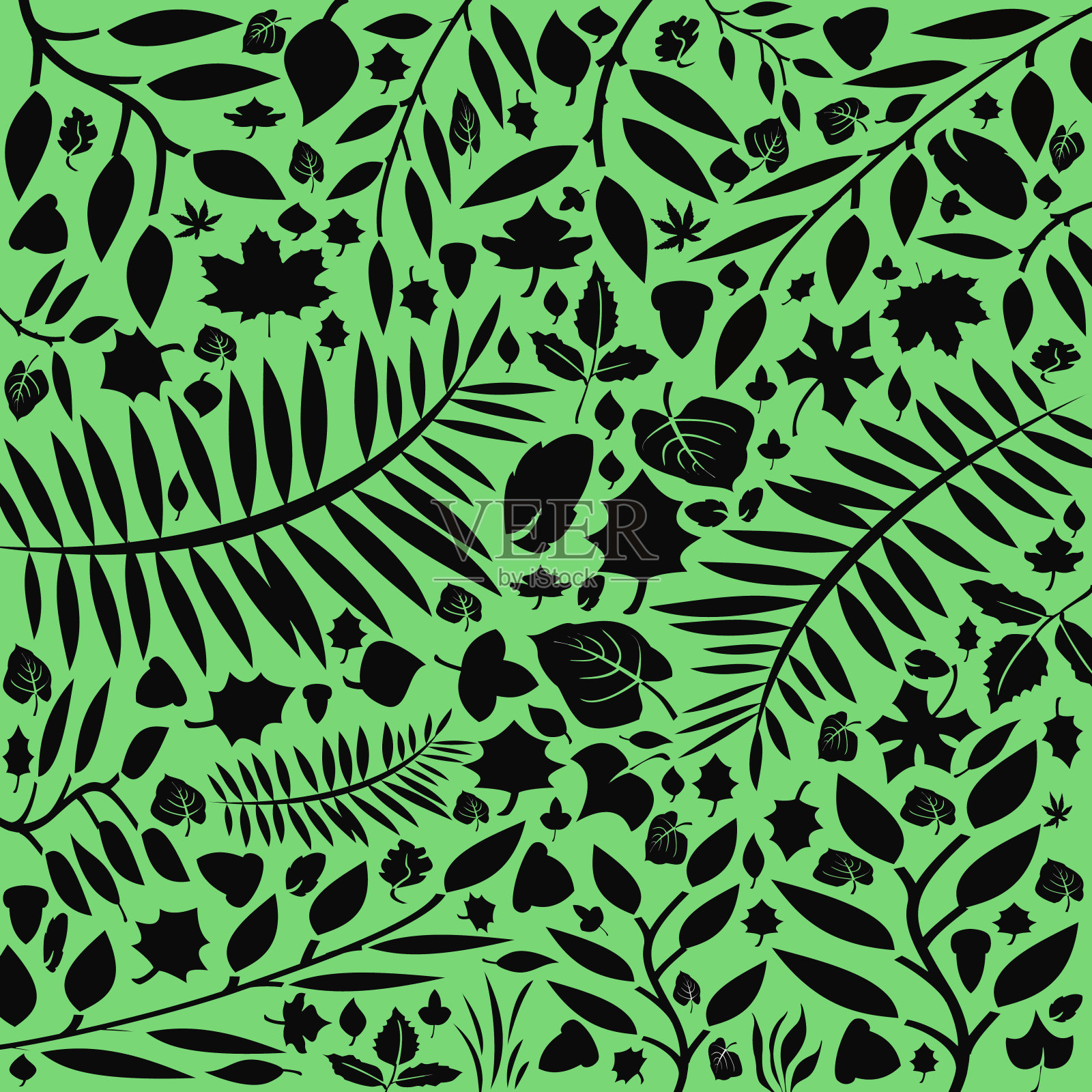 抽象无缝花艺设计插画图片素材