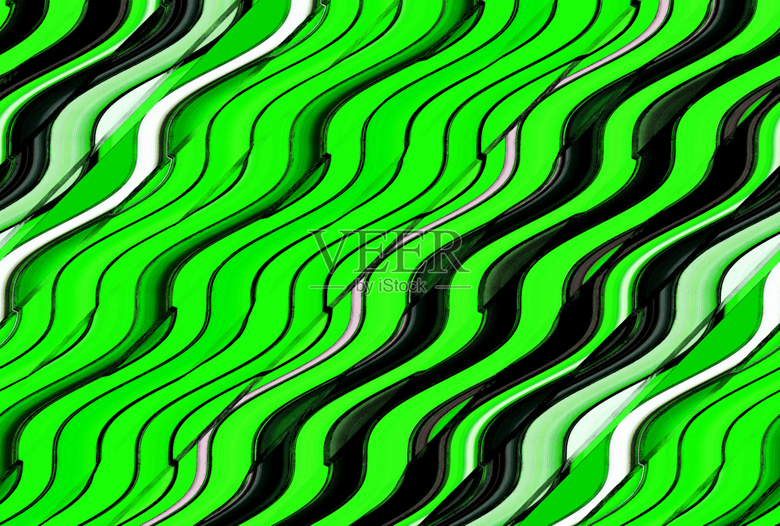 摘要无缝波浪包装纸设计插画图片素材